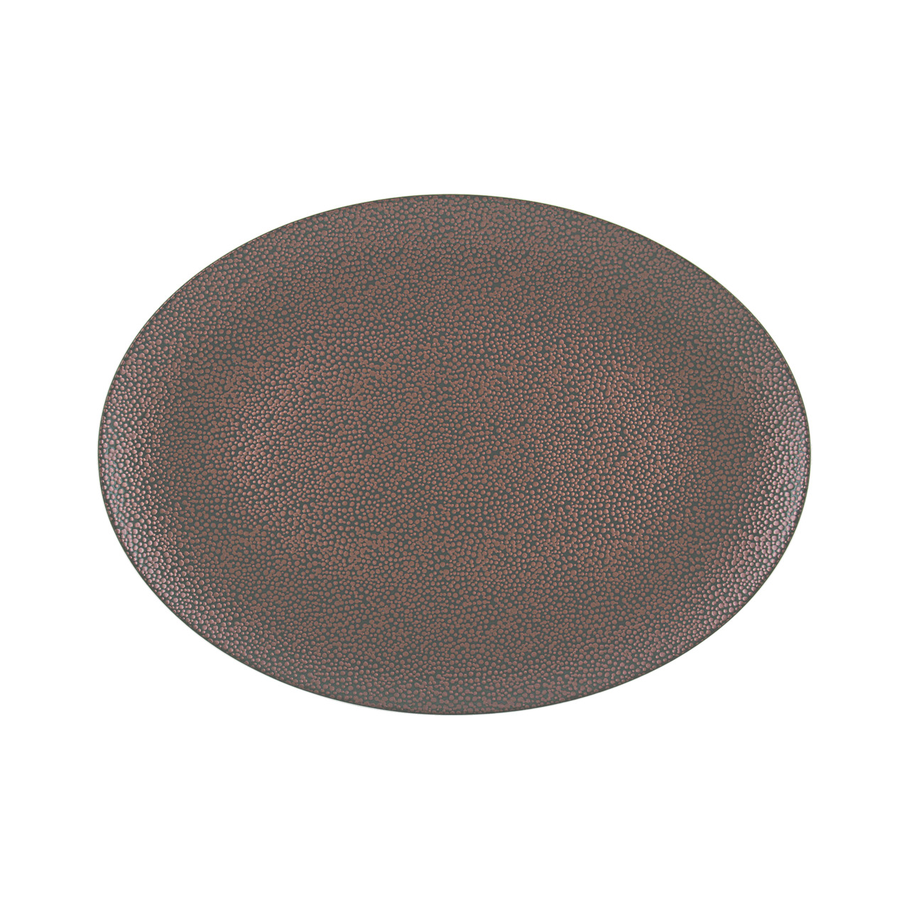 Pearls, Coupplatte oval 330 x 240 mm metallic copper