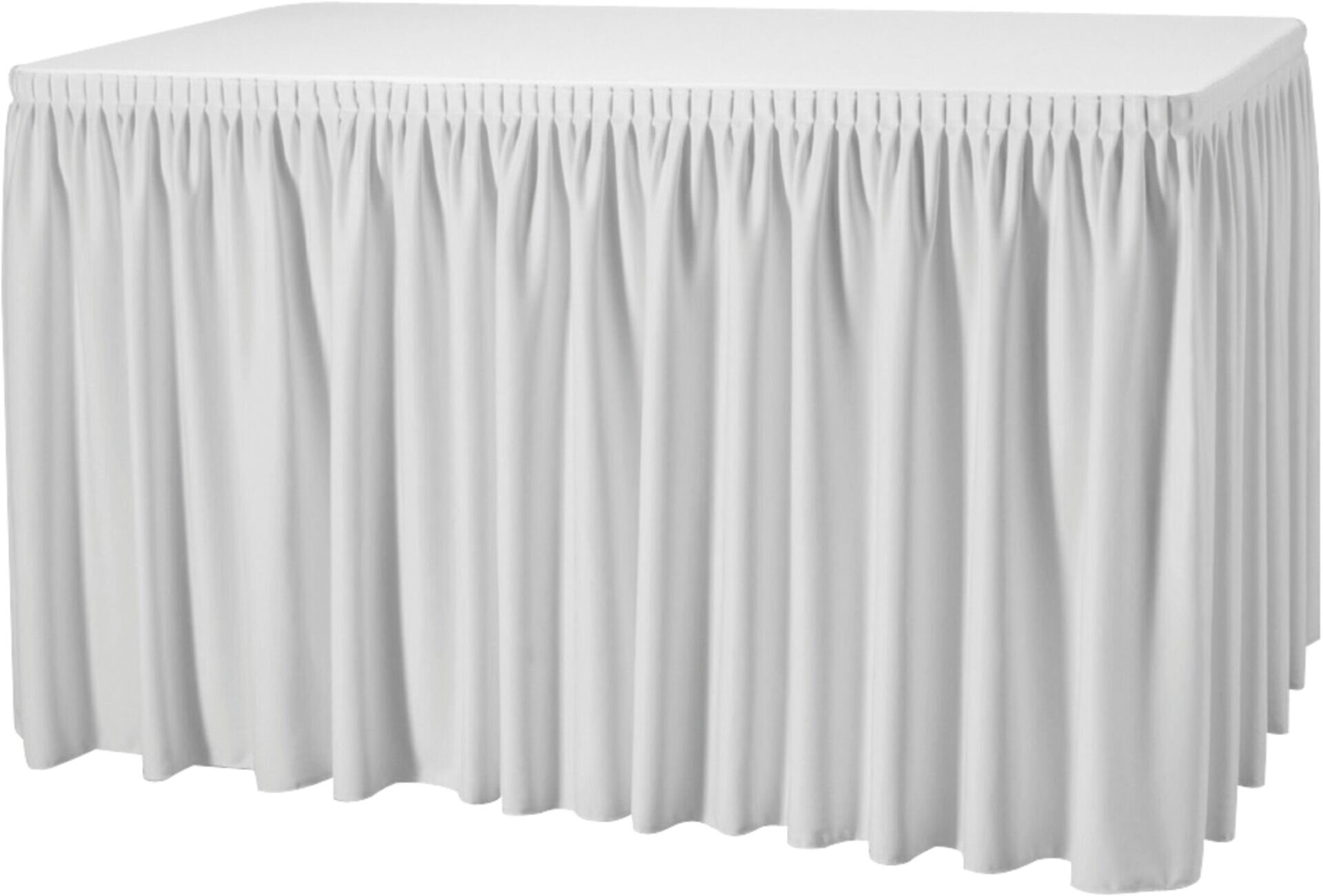 Skirting mit Plisseefalte "Excaliber" 490cm weiß