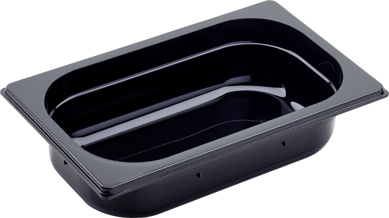 GN Behälter 1/4 Polycarbonat schwarz T: 65mm