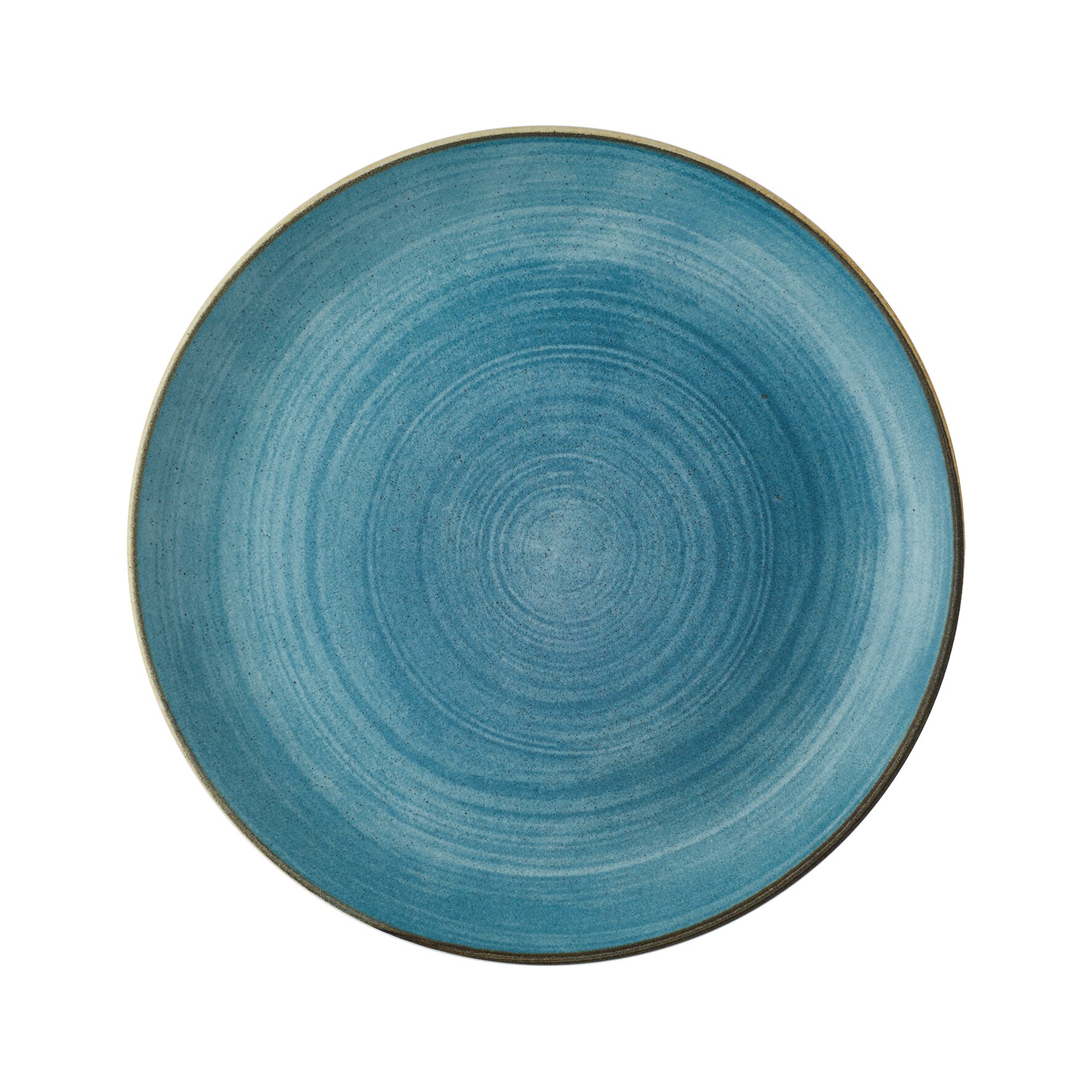 Stonecast Raw, Coupeteller flach ø 288 mm Blue
