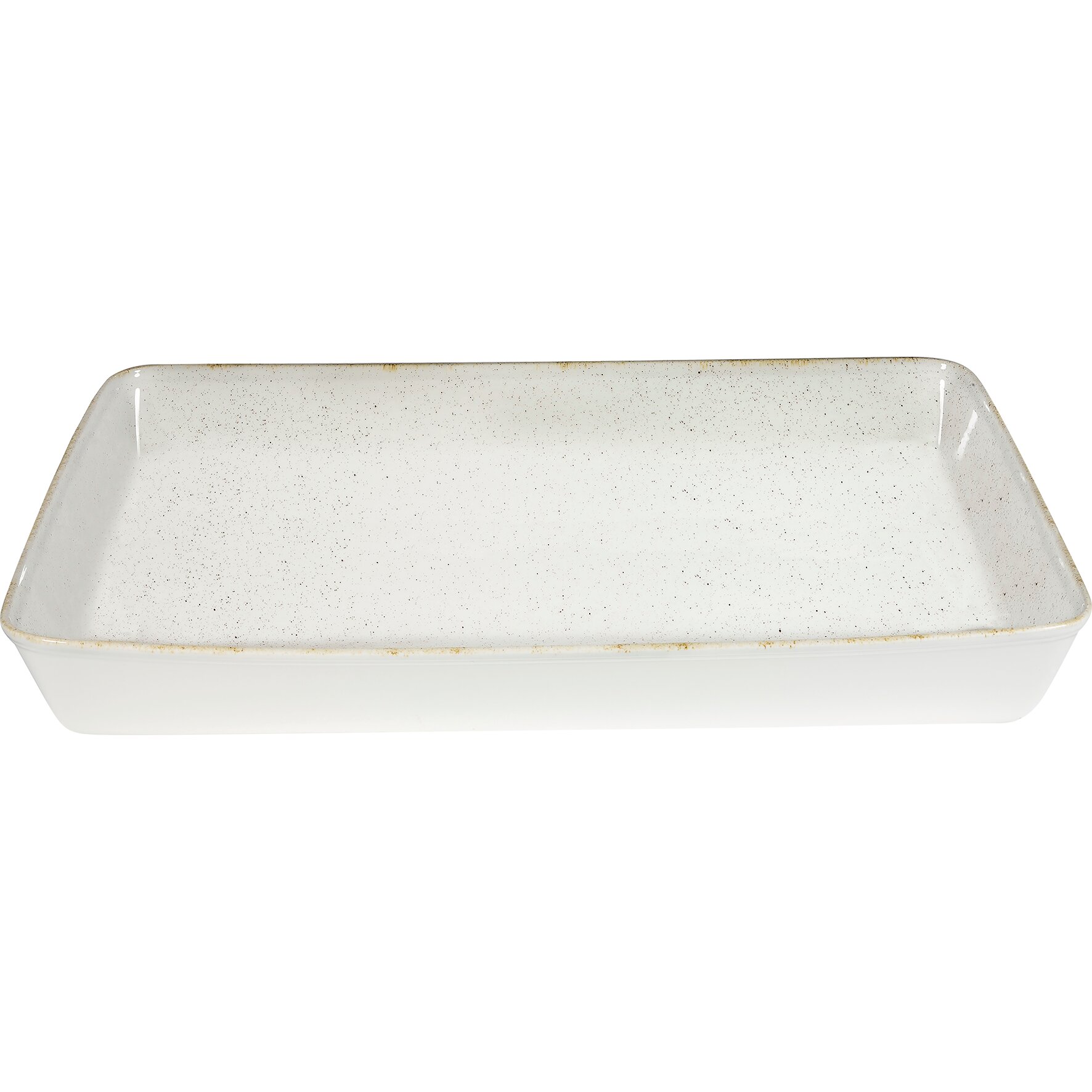 Stonecast, Auflaufform rechteckig 530 x 325 x 62 mm Barley White