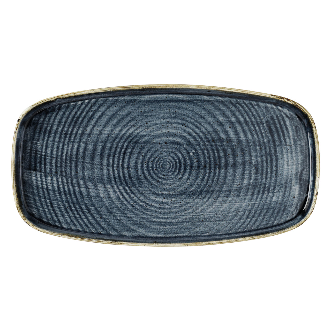 Stonecast, Platte mit Steilrand Oblong 350 x 185 mm Blueberry