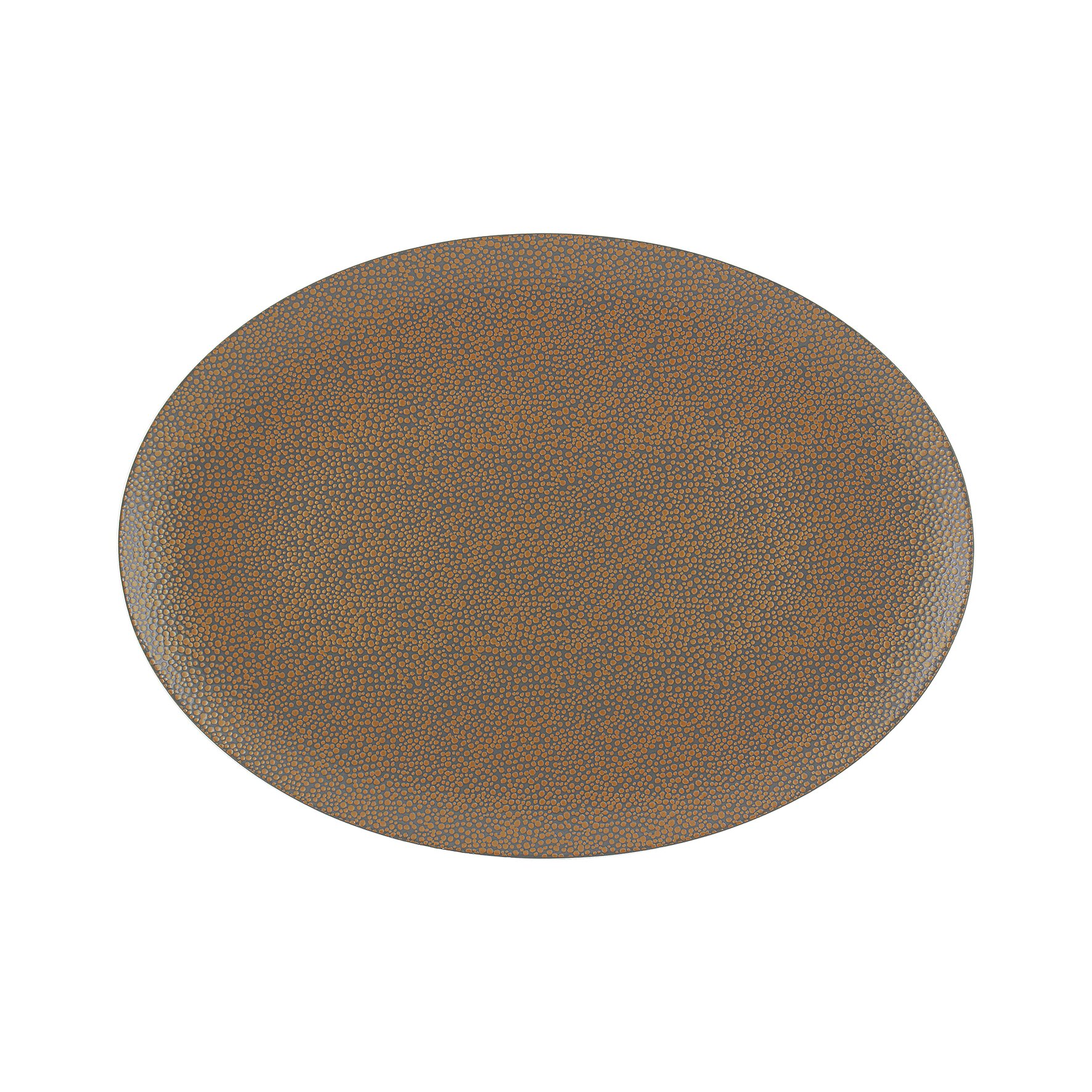 Pearls, Coupplatte oval 330 x 240 mm metallic gold