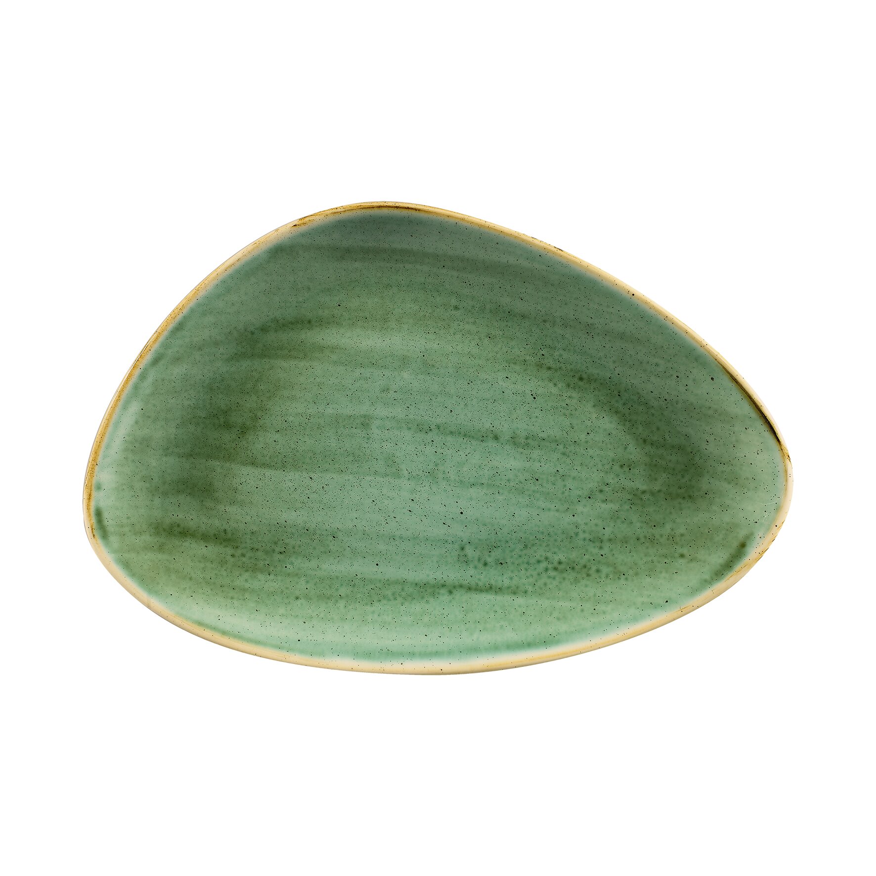 Stonecast, Teller Chefs dreieckig 305 x 205 mm Samphire Green