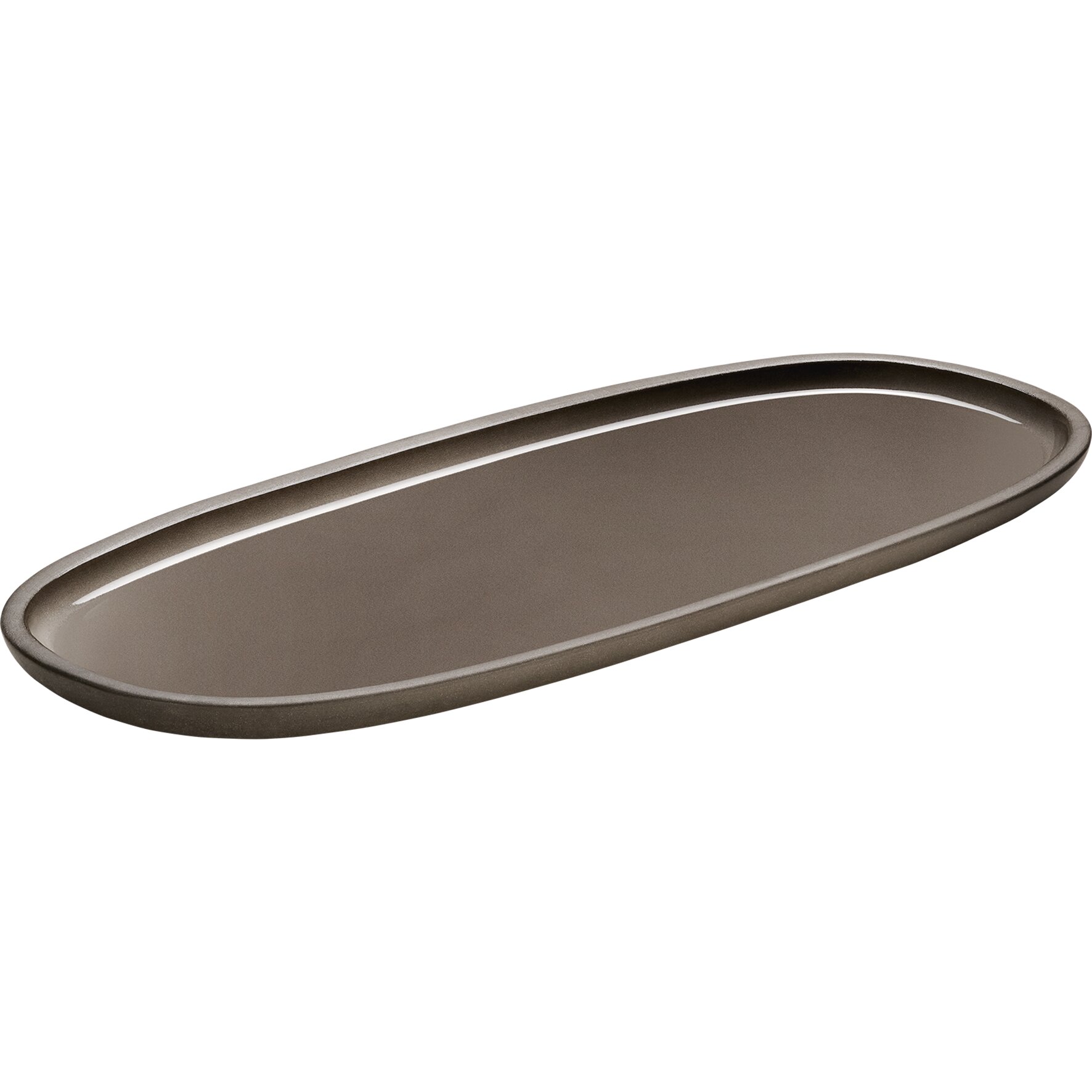 ReNew, Platte oval 350 x 150 mm taupe