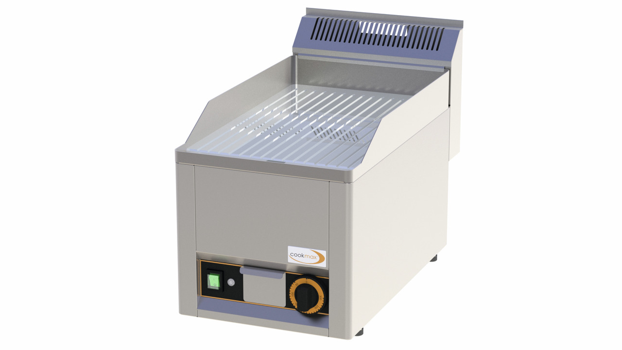 Elektro-Grillplatte gerillt verchromt 1 Heizzone 330 x 600 x 290 mm