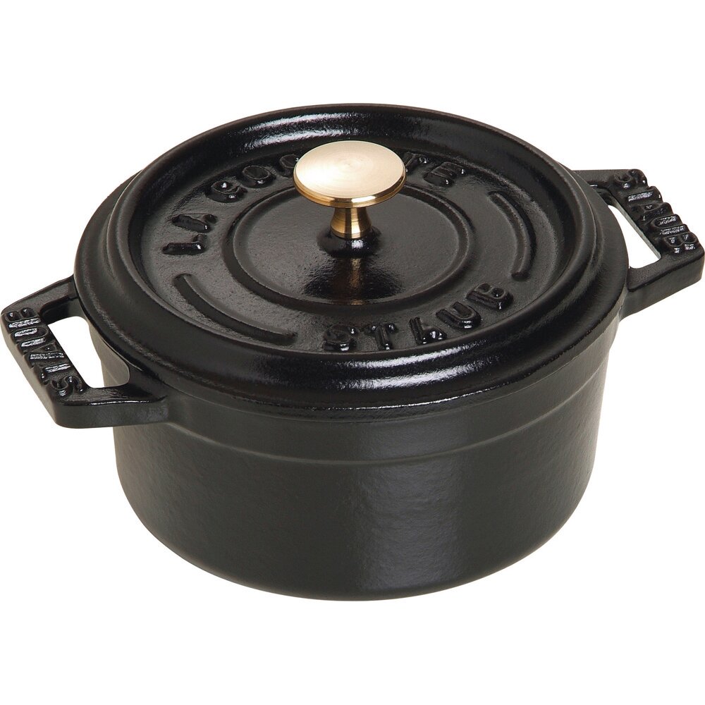 Mini-Cocotte ø 100 mm / 0,25 l Gusseisen schwarz