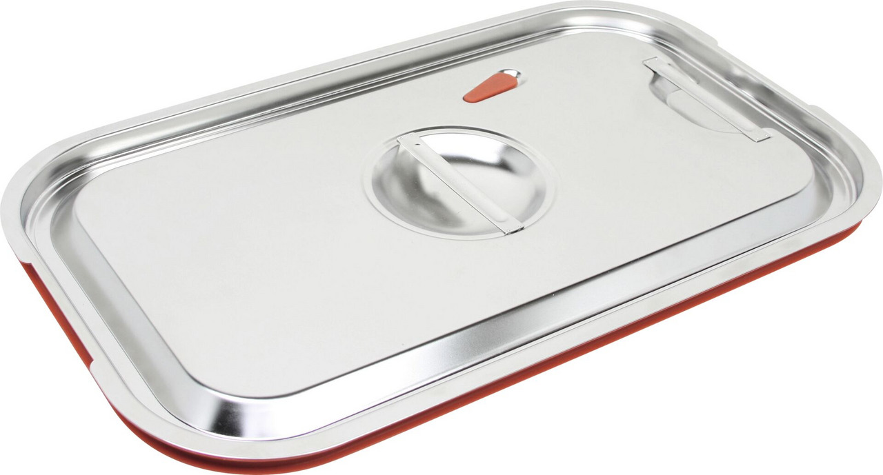 GN-Deckel mit Gummidichtung Edelstahl für 1/1