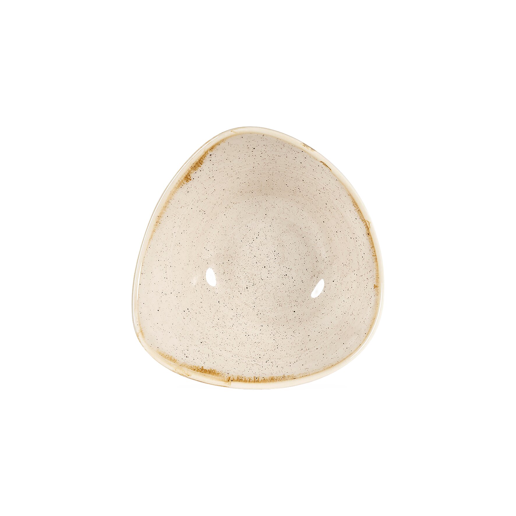 Stonecast, Bowl Lotus dreieckig ø 185 mm / 0,37 l Nutmeg Cream