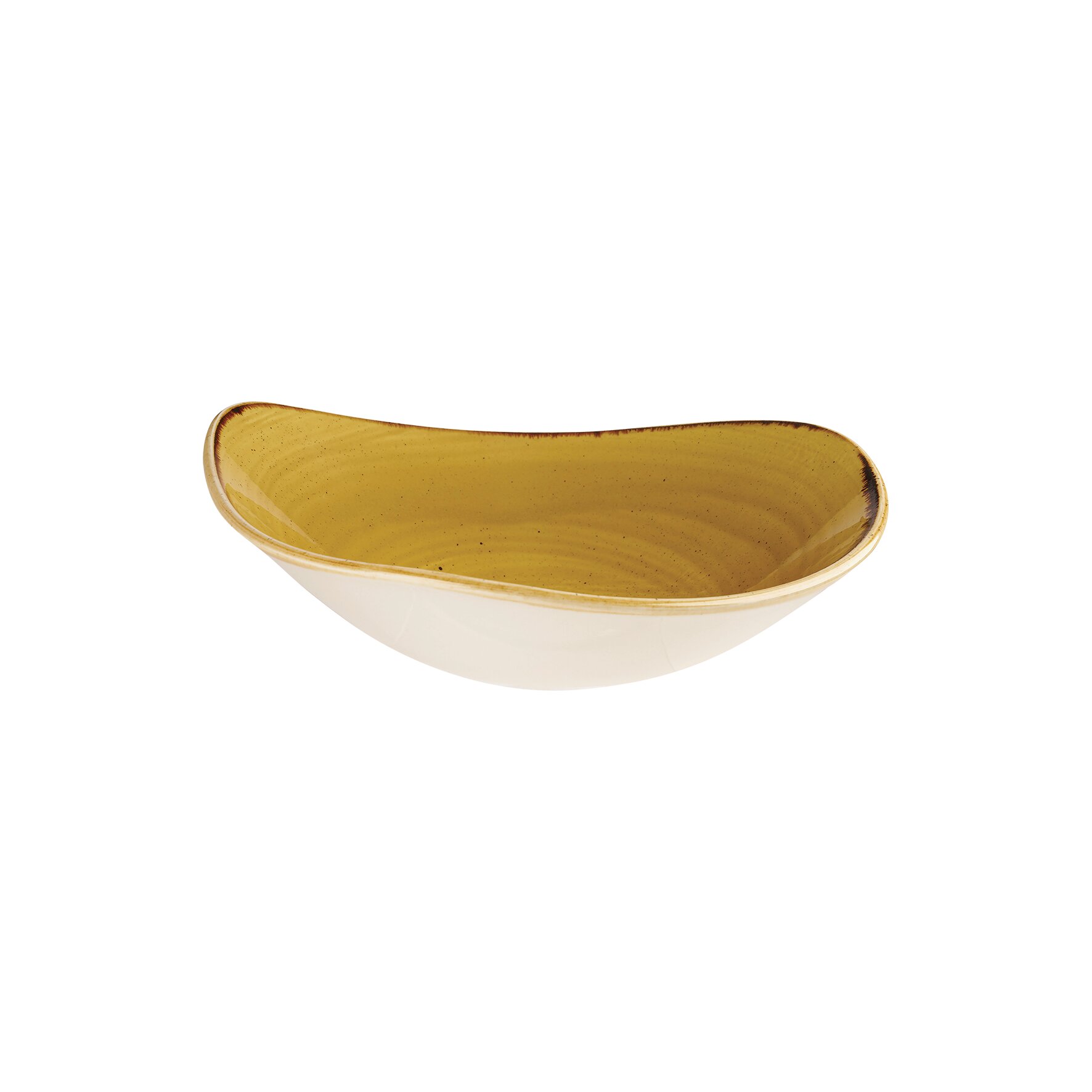 Stonecast, Bowl Lotus dreieckig ø 235 mm / 0,60 l Mustard Seed Yellow