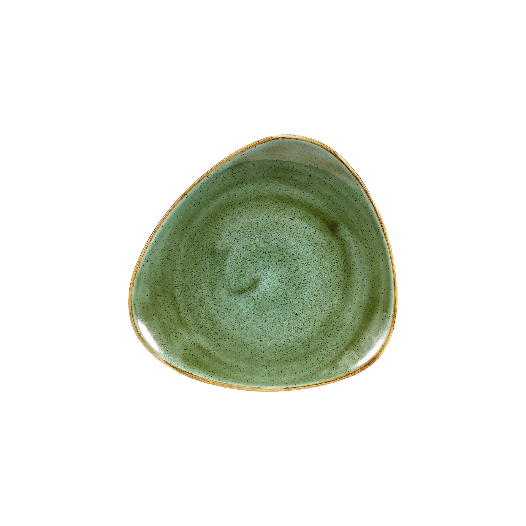 Stonecast, Teller Lotus dreieckig 192 mm Samphire Green
