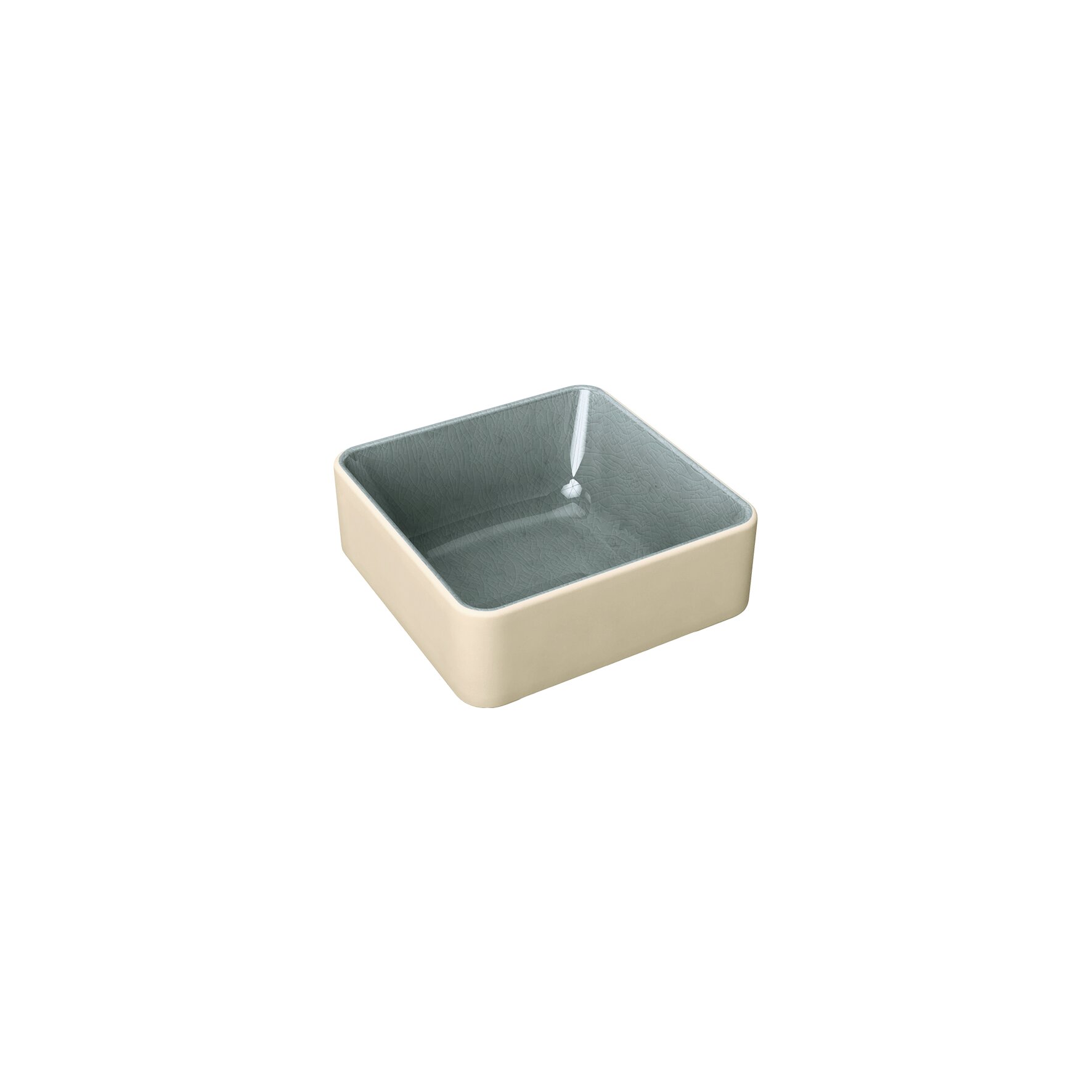 Nara, Schale tief eckig 90 x 90 mm / 0,19 l grau