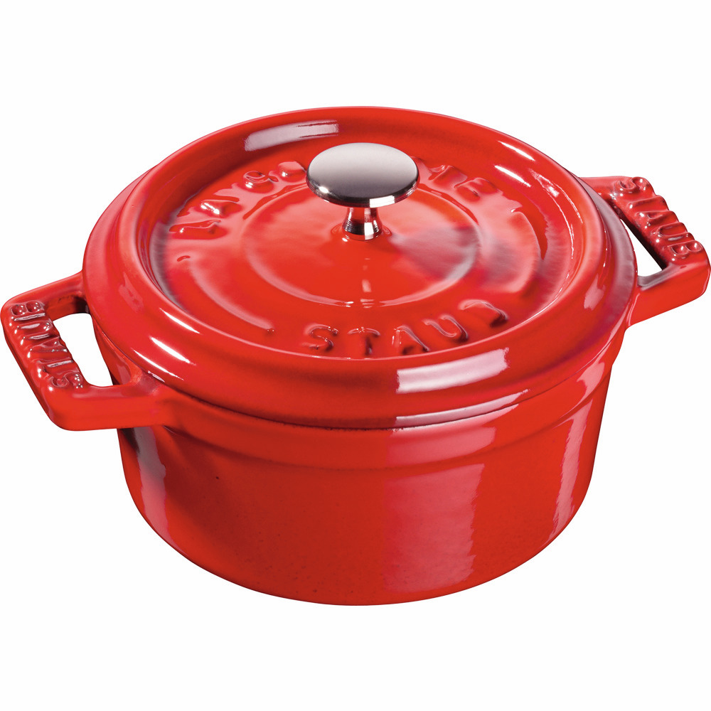 Mini-Cocotte ø 100 mm / 0,25 l Gusseisen kirschrot
