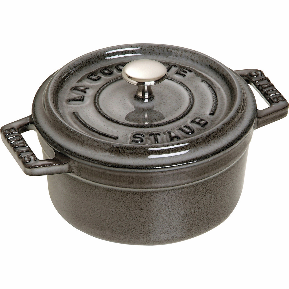 Mini-Cocotte ø 100 mm / 0,25 l Gusseisen graphitgrau