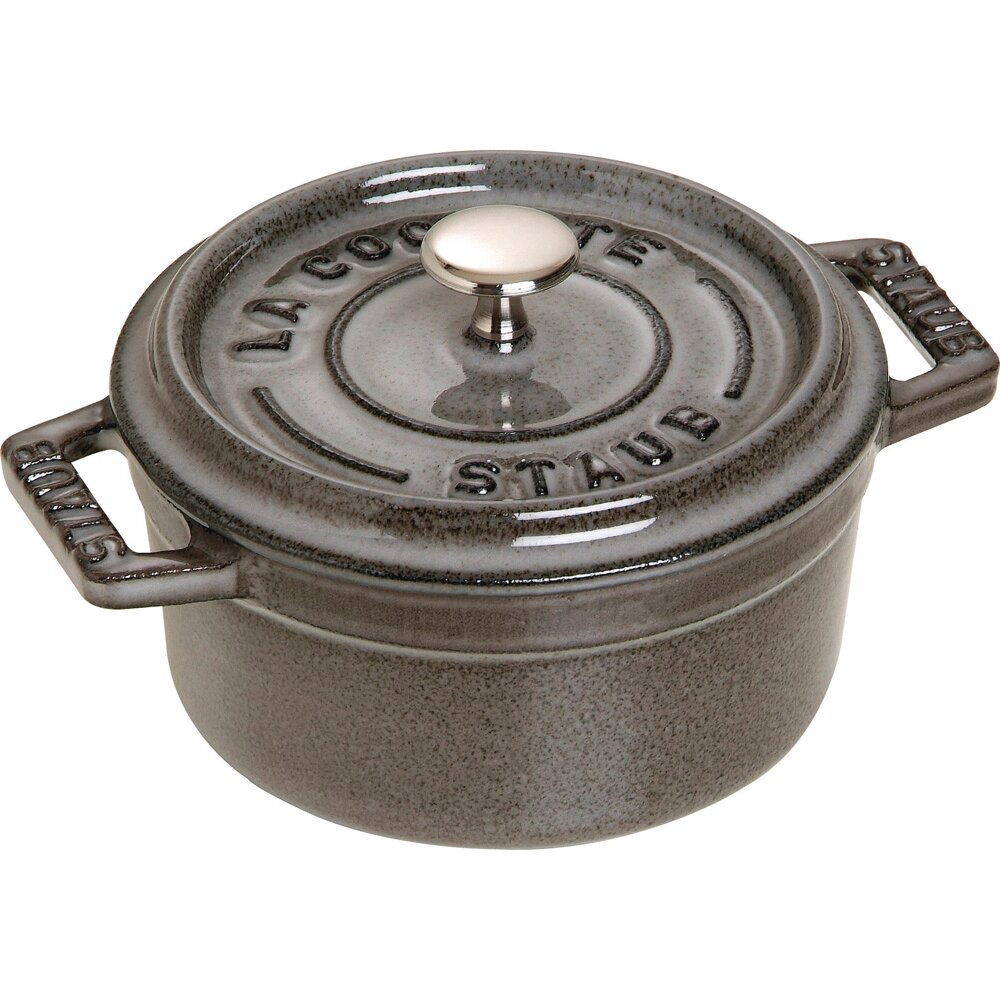 Mini-Cocotte ø 100 mm / 0,25 l Gusseisen graphitgrau