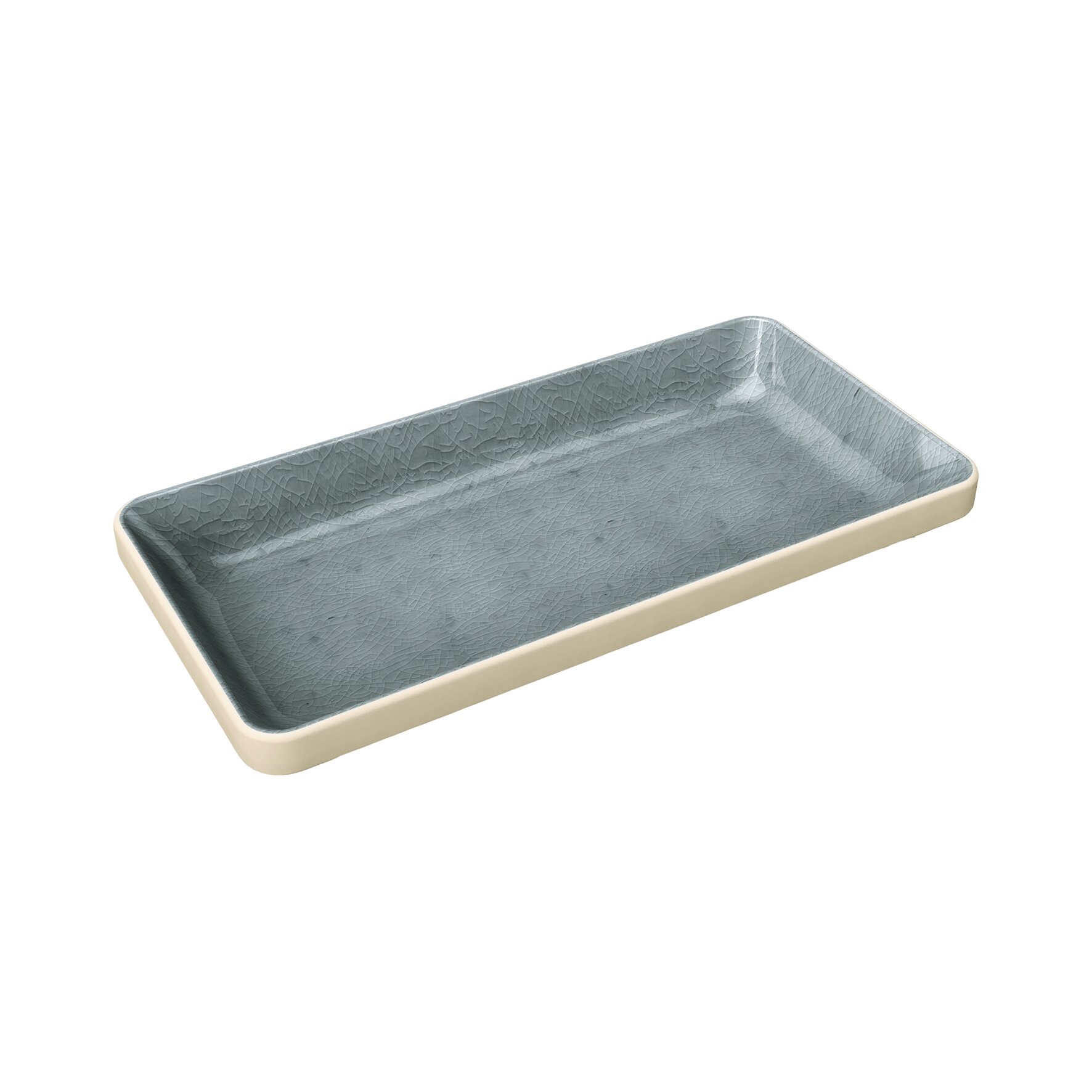 Nara, Schale flach eckig 180 x 90 mm / 0,18 l grau