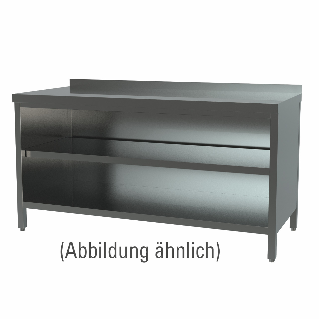 Arbeitsschrank offen mit 50 mm Aufkantung 1300 x 600 x 850 mm