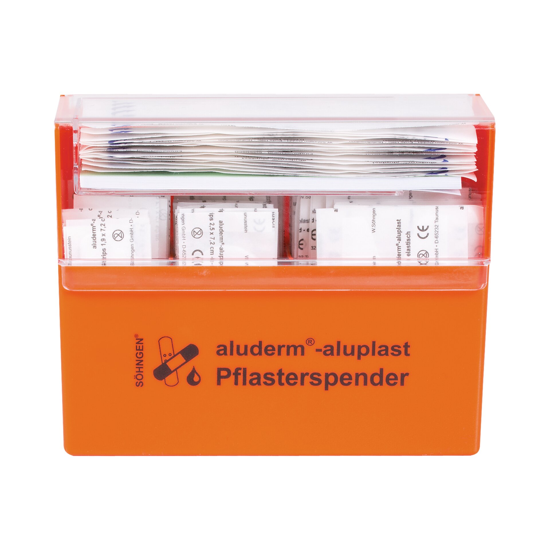 Pflasterspender aluderm gefüllt orange
