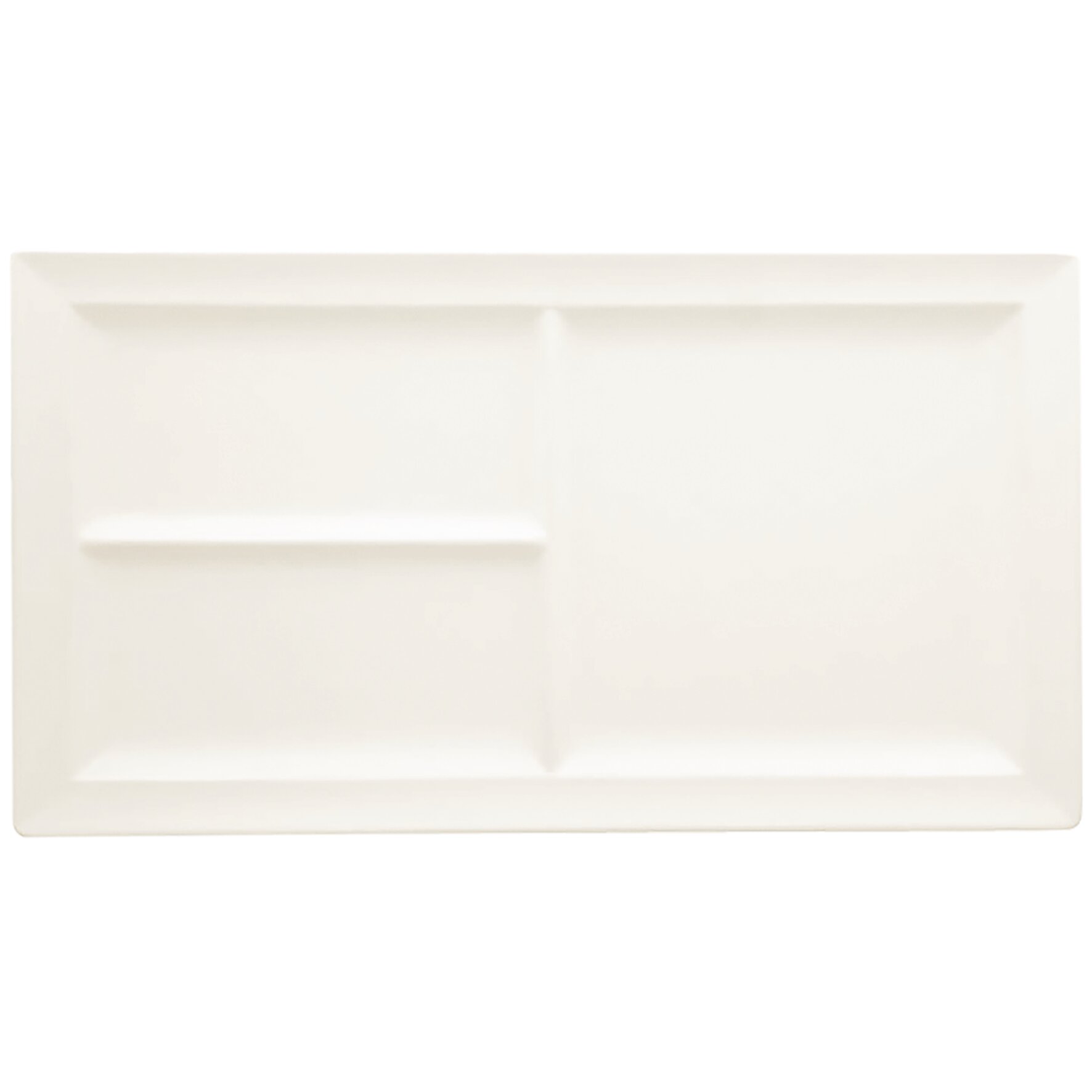 Classic Gourmet, Platte rechteckig 388 x 213 mm mit 3 Flächen creme