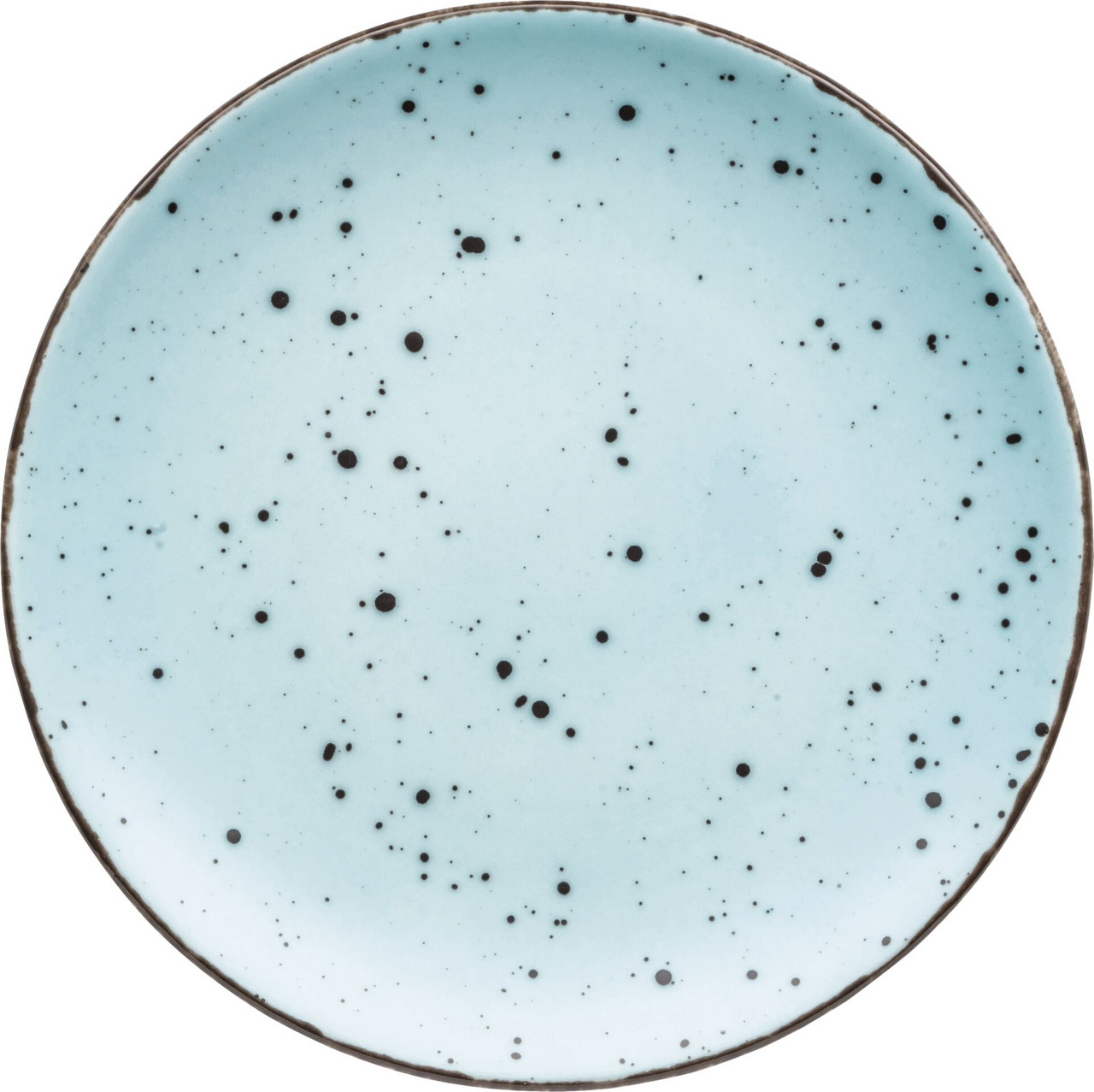 Porzellanserie "Granja" aqua Teller flach Coup-Form, 20,5 cm