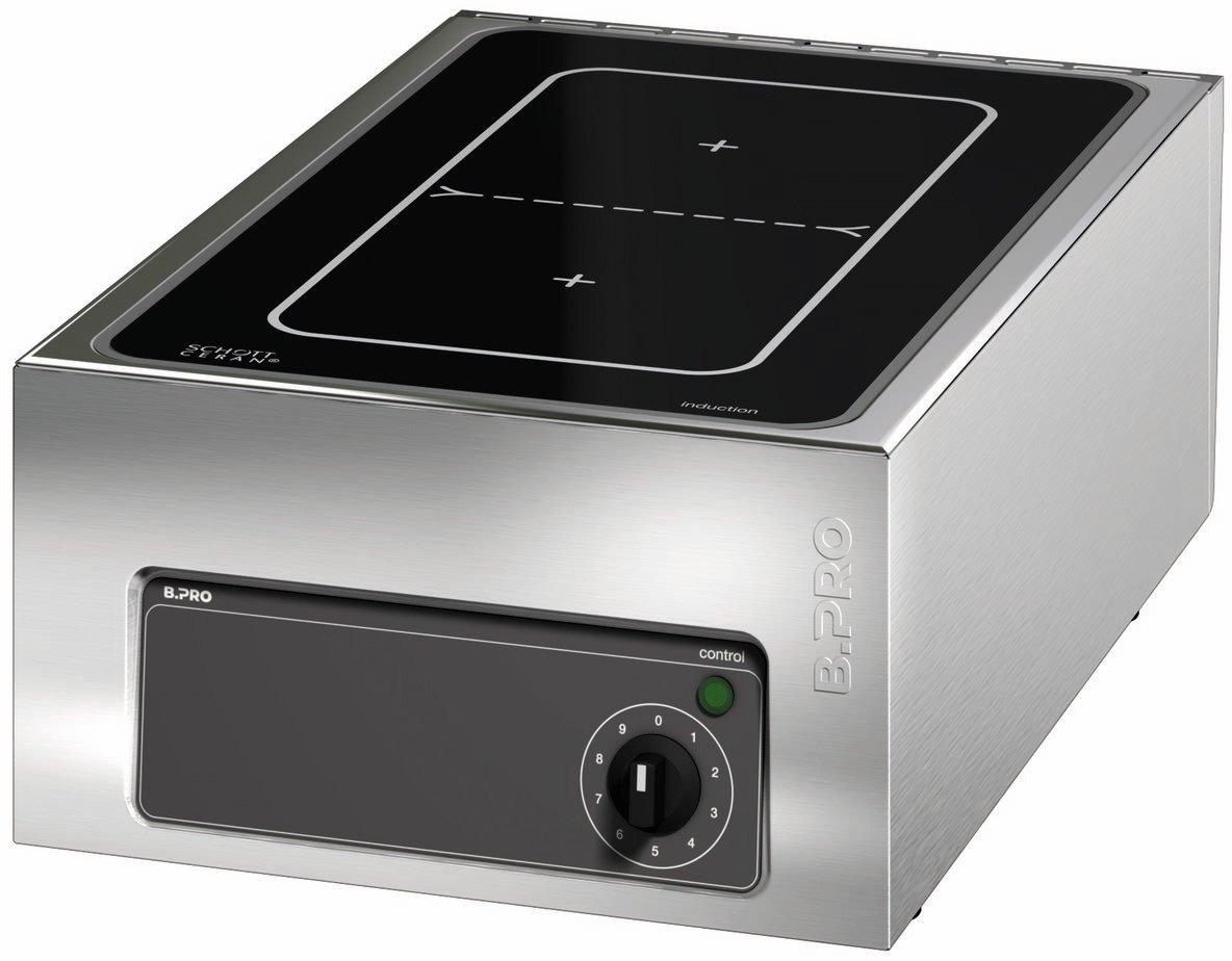 Flächen-Induktionskochfeld 2 Heizzonen / Feld 447 x 220 mm / Auftischgerät