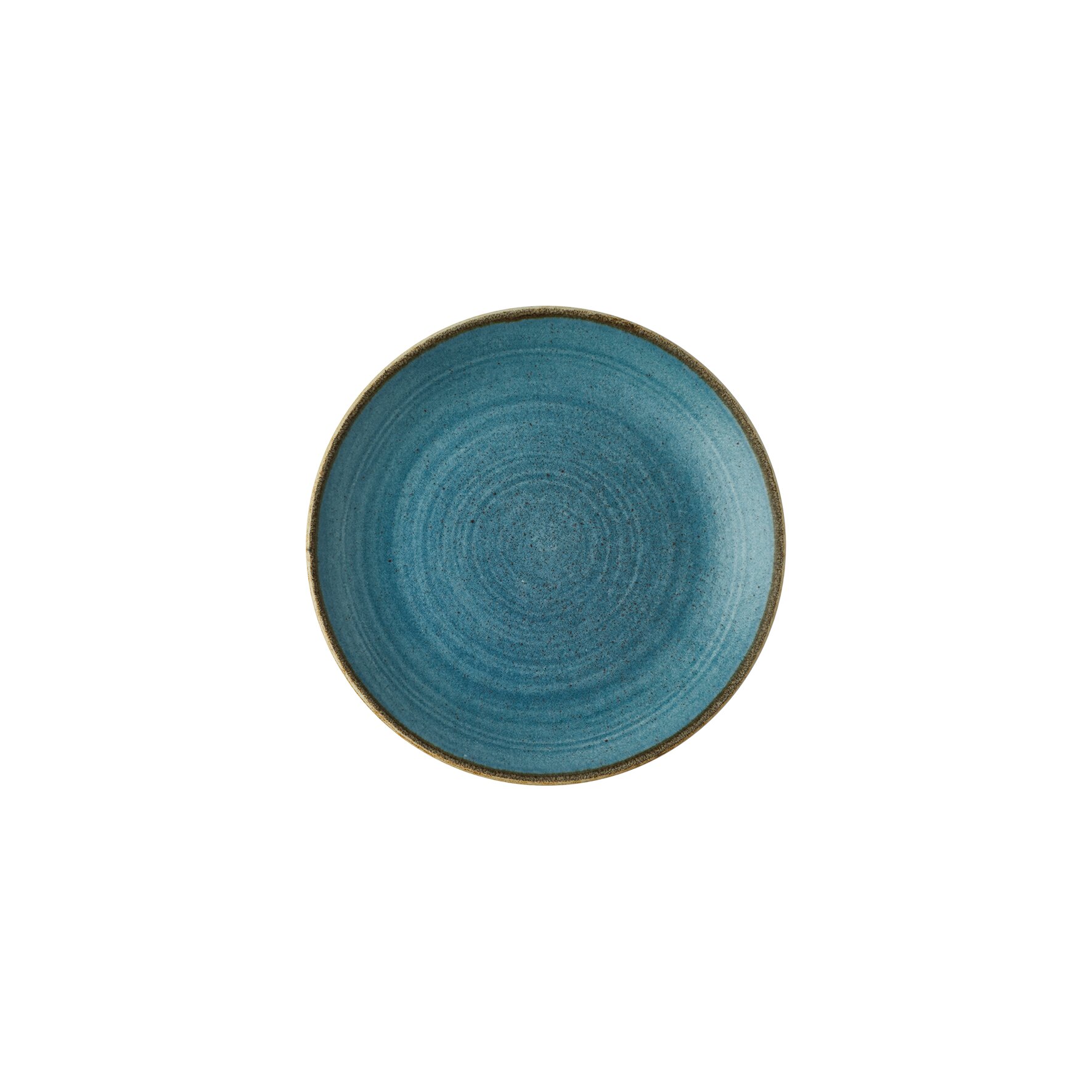 Stonecast Raw, Coupeteller flach ø 165 mm Blue