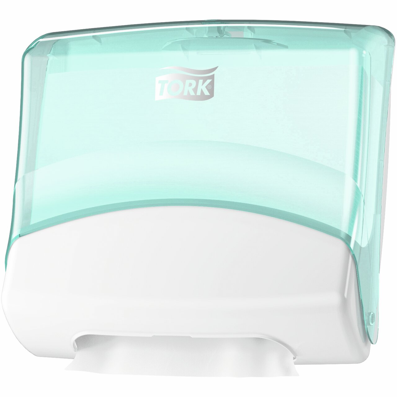 Einzeltuchspender 427 x 206 x 394 mm türkis / weiß