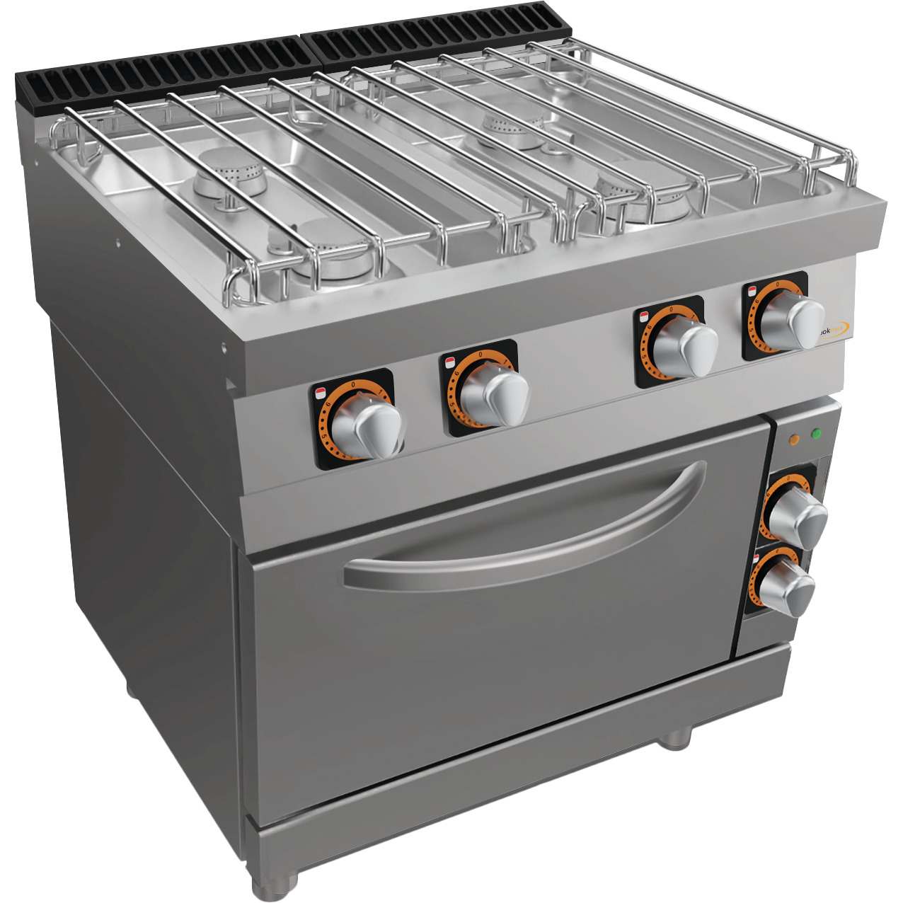 Gas-Herd, 4 Brenner mit Elektro-Backofen GN 2/1