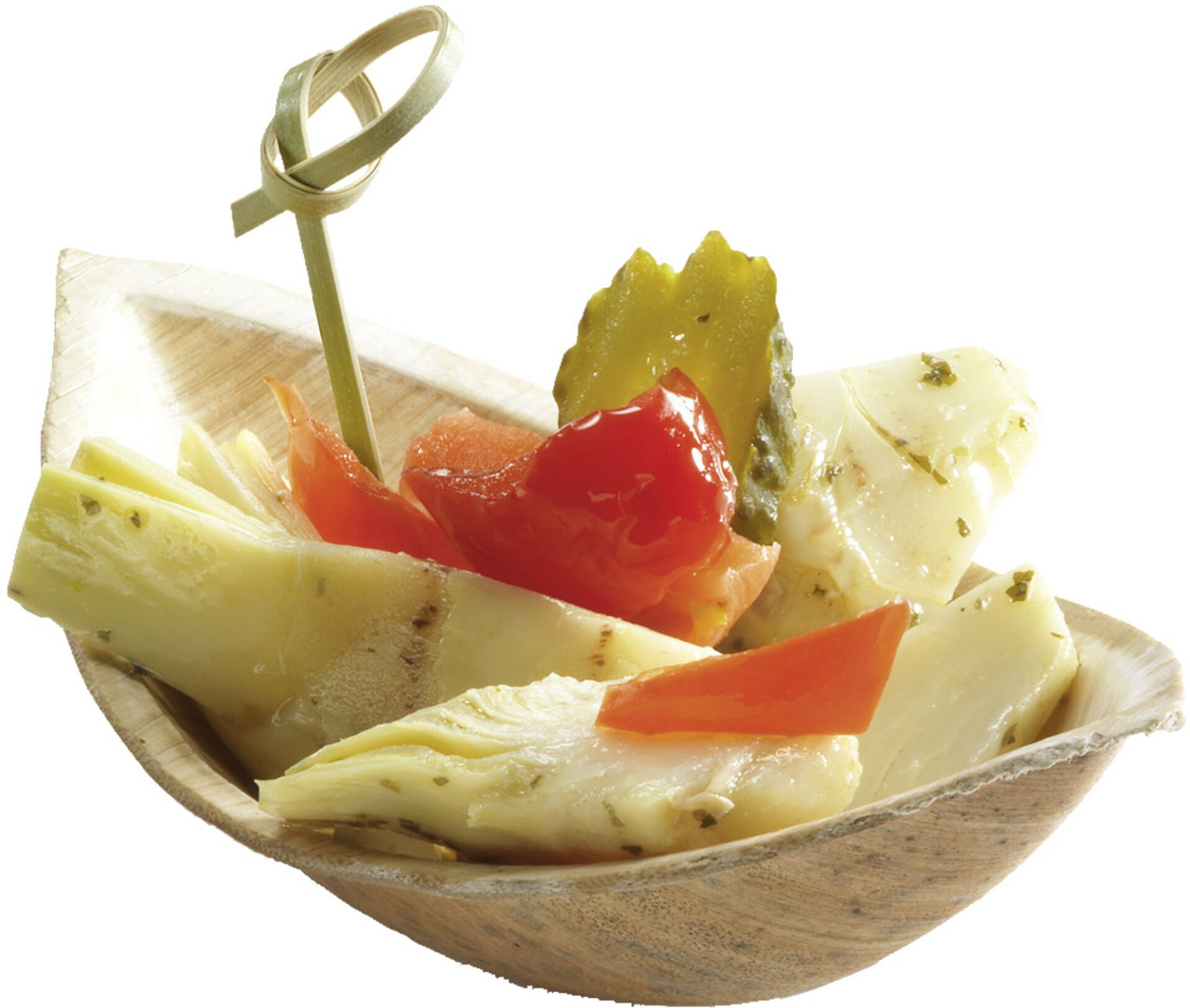 Dip-Schälchen oval "Palmblatt"
