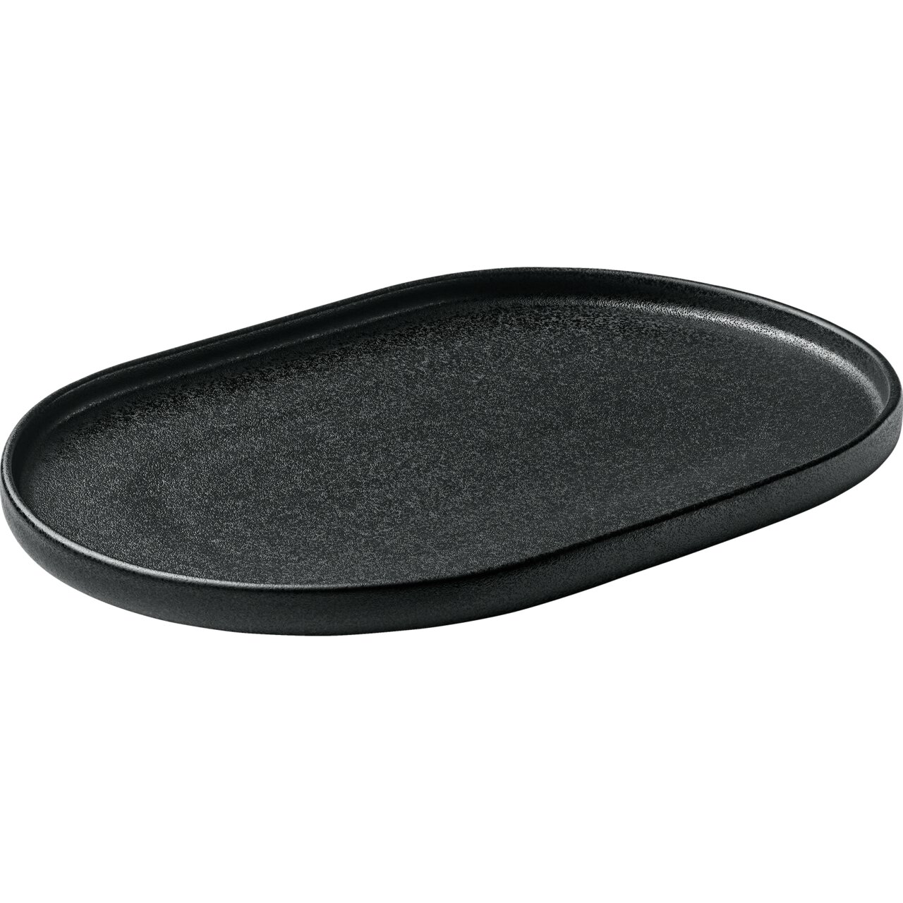 Nara, Platte oval 300 x 200 mm schwarz