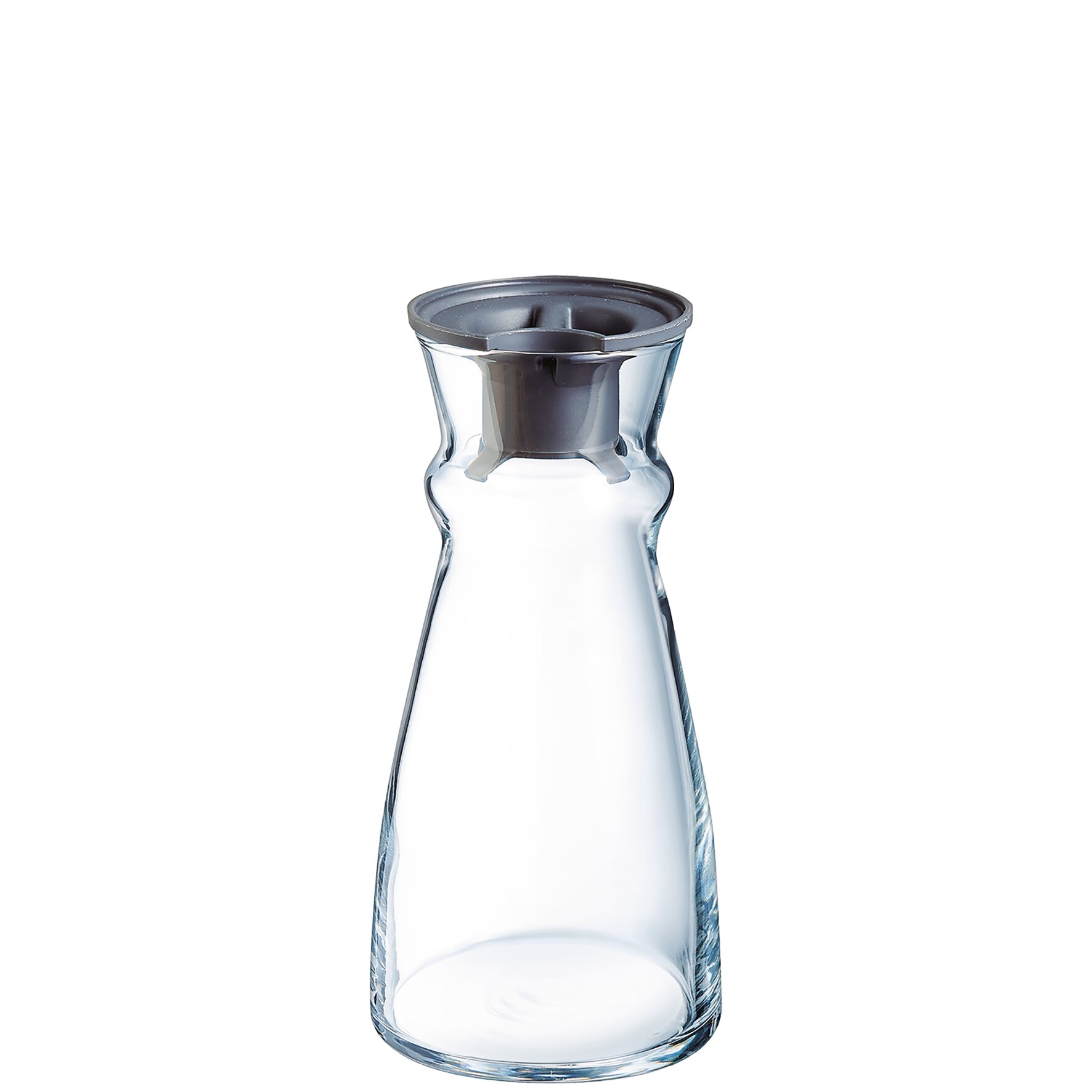 Fluid, Karaffe mit schwarzem Kunststoffdeckel ø 102 mm / 1,10 l