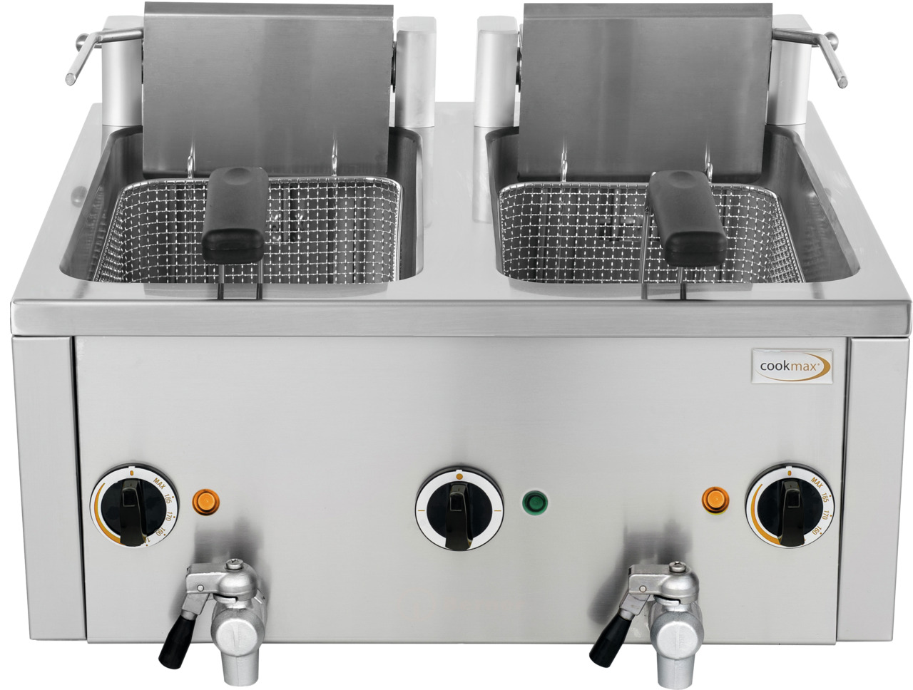 Elektro-Fritteuse, 2 x 8 l, mit Ablasshahn