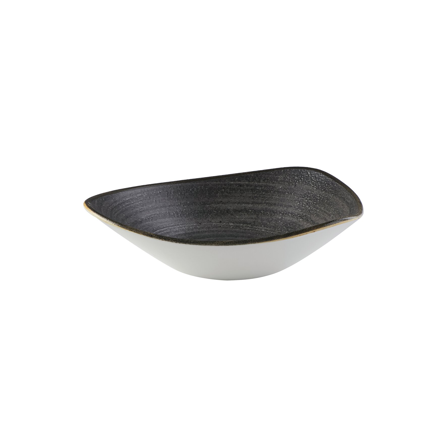 Stonecast Raw, Bowl Lotus dreieckig 235 mm / 0,60 l Black