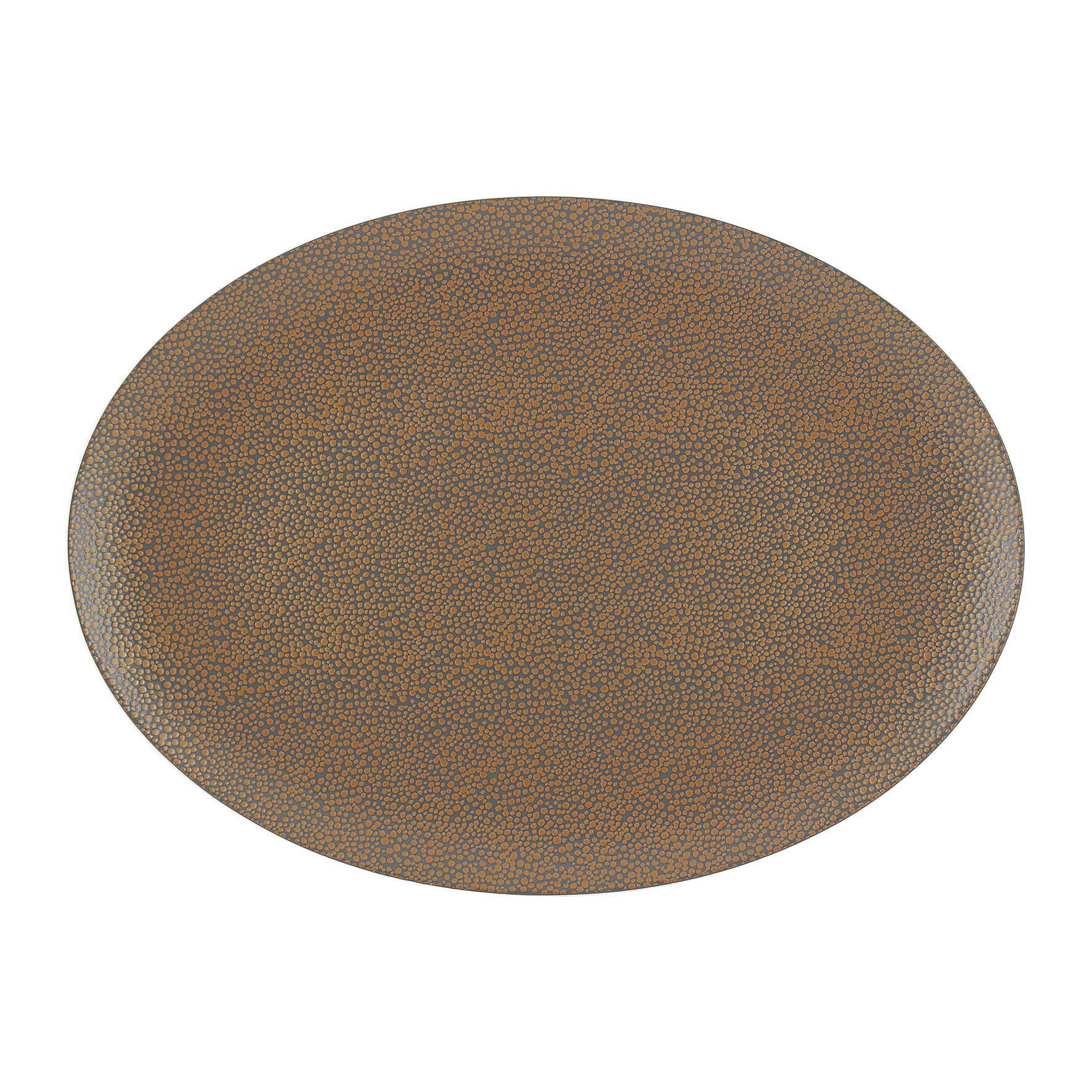 Pearls, Coupplatte oval 370 x 272 mm metallic gold