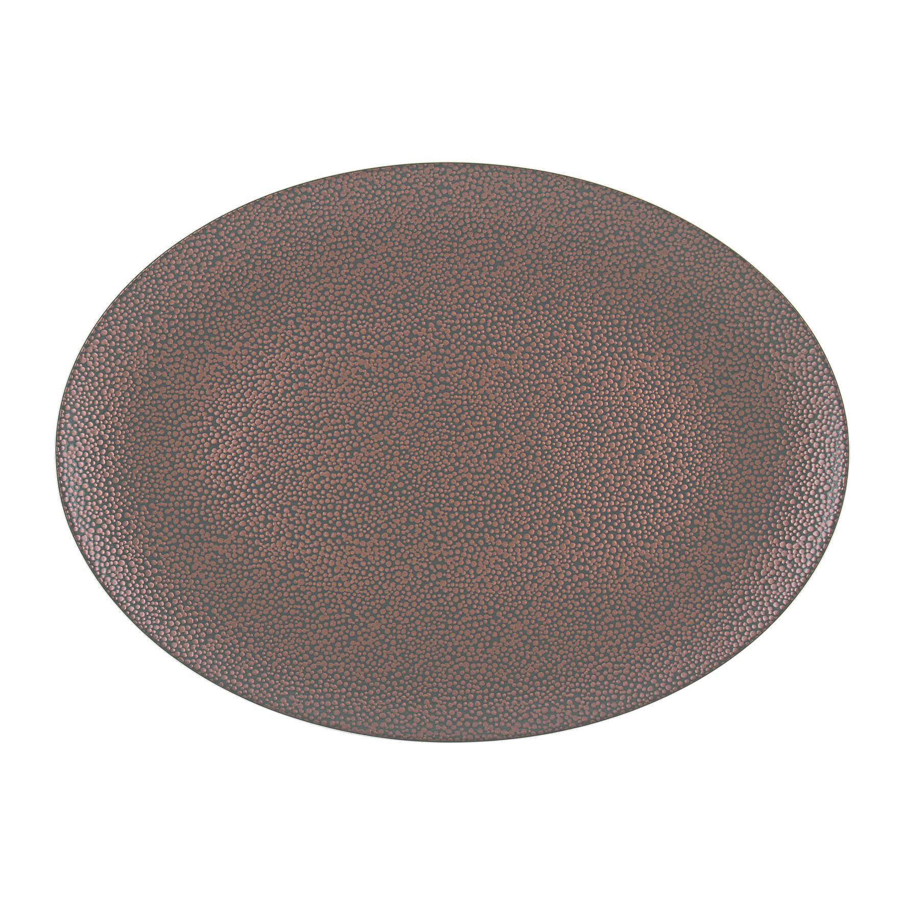 Pearls, Coupplatte oval 370 x 272 mm metallic copper