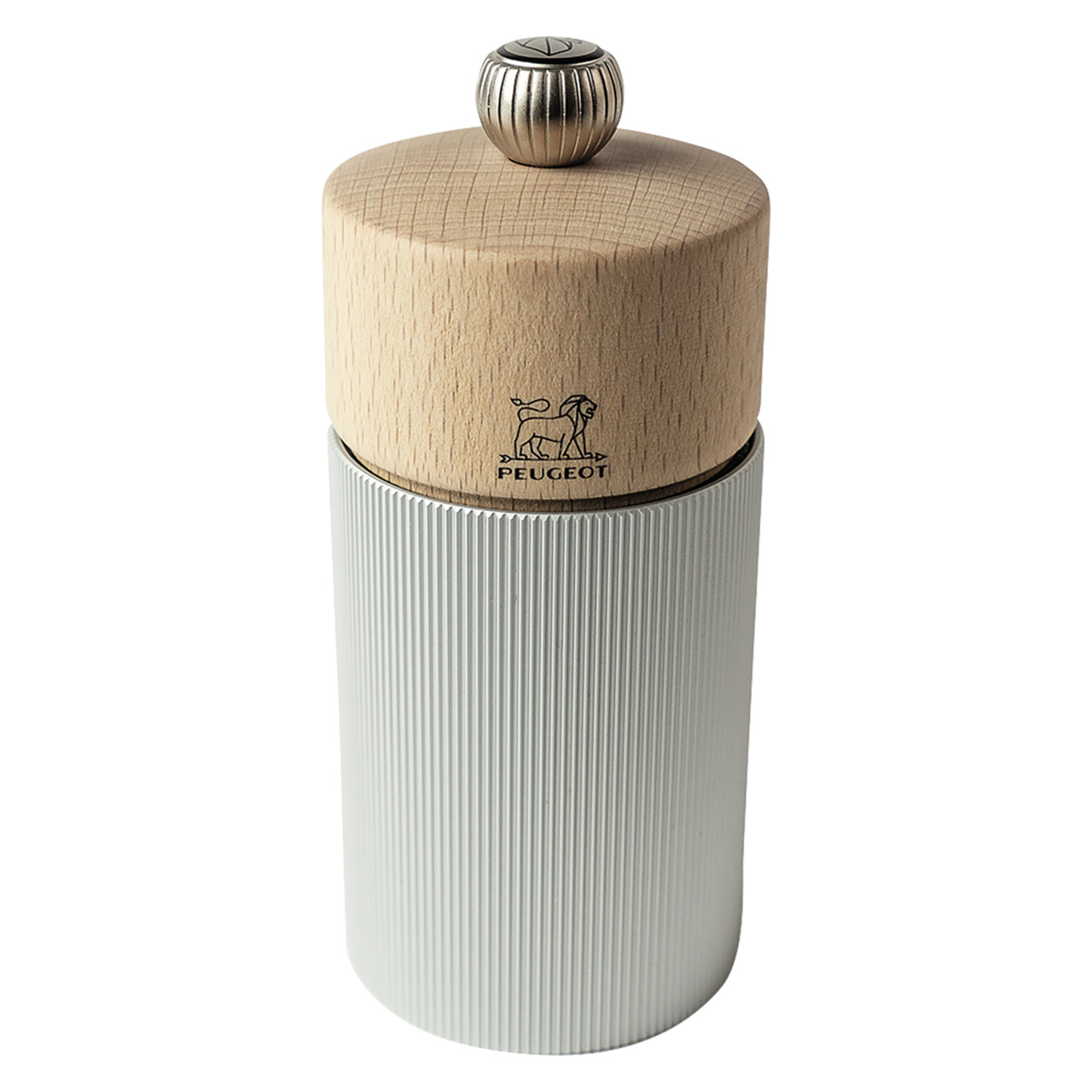 Line, Pfeffermühle 120 mm Aluminium + Buchenholz Natur