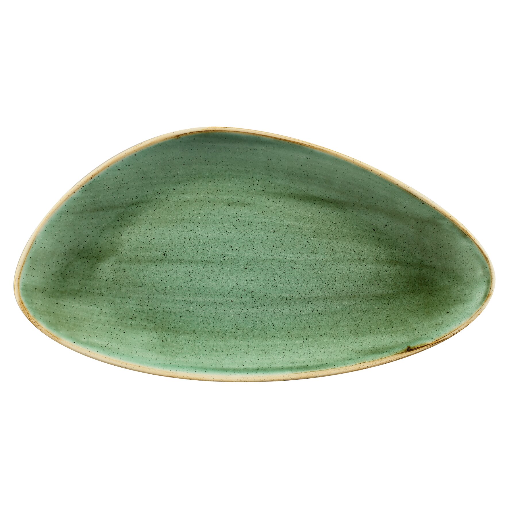 Stonecast, Teller Chefs dreieckig 356 x 188 mm Samphire Green