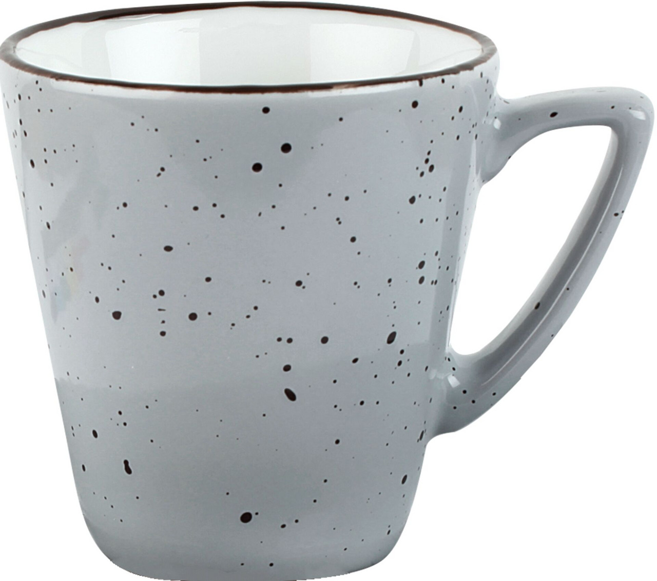 Porzellanserie "Granja" grau Tasse obere Kaffee Grande
