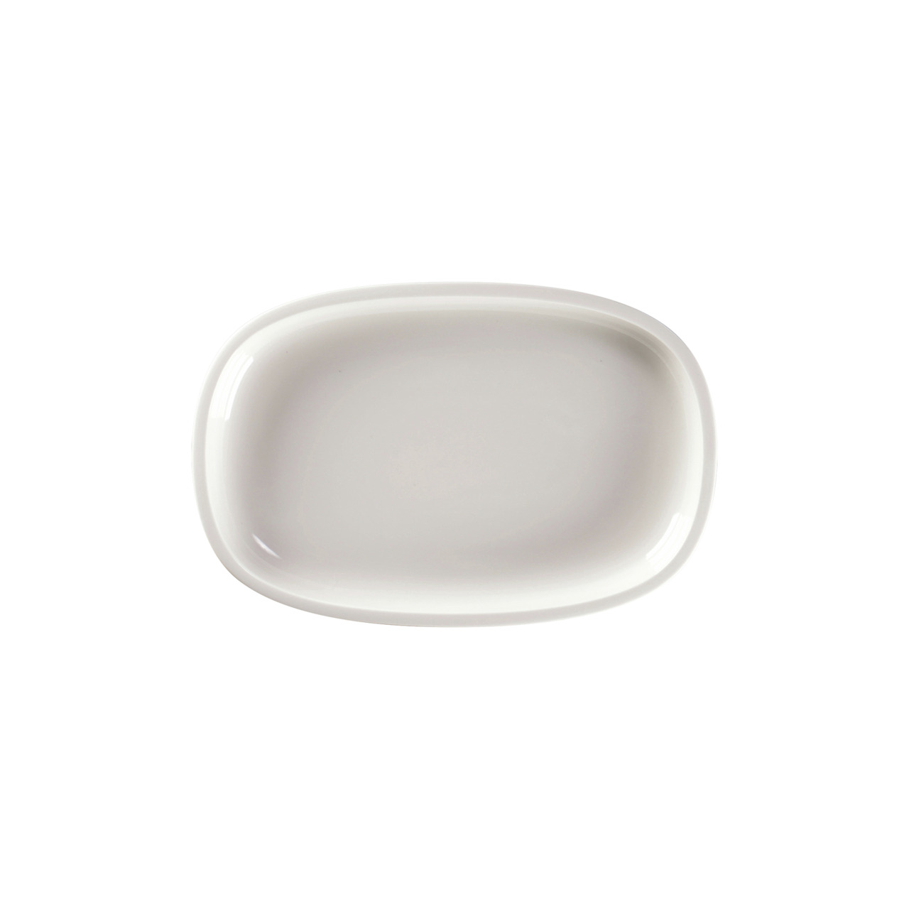 Ease, Platte oval flach 230 x 150 mm weiß