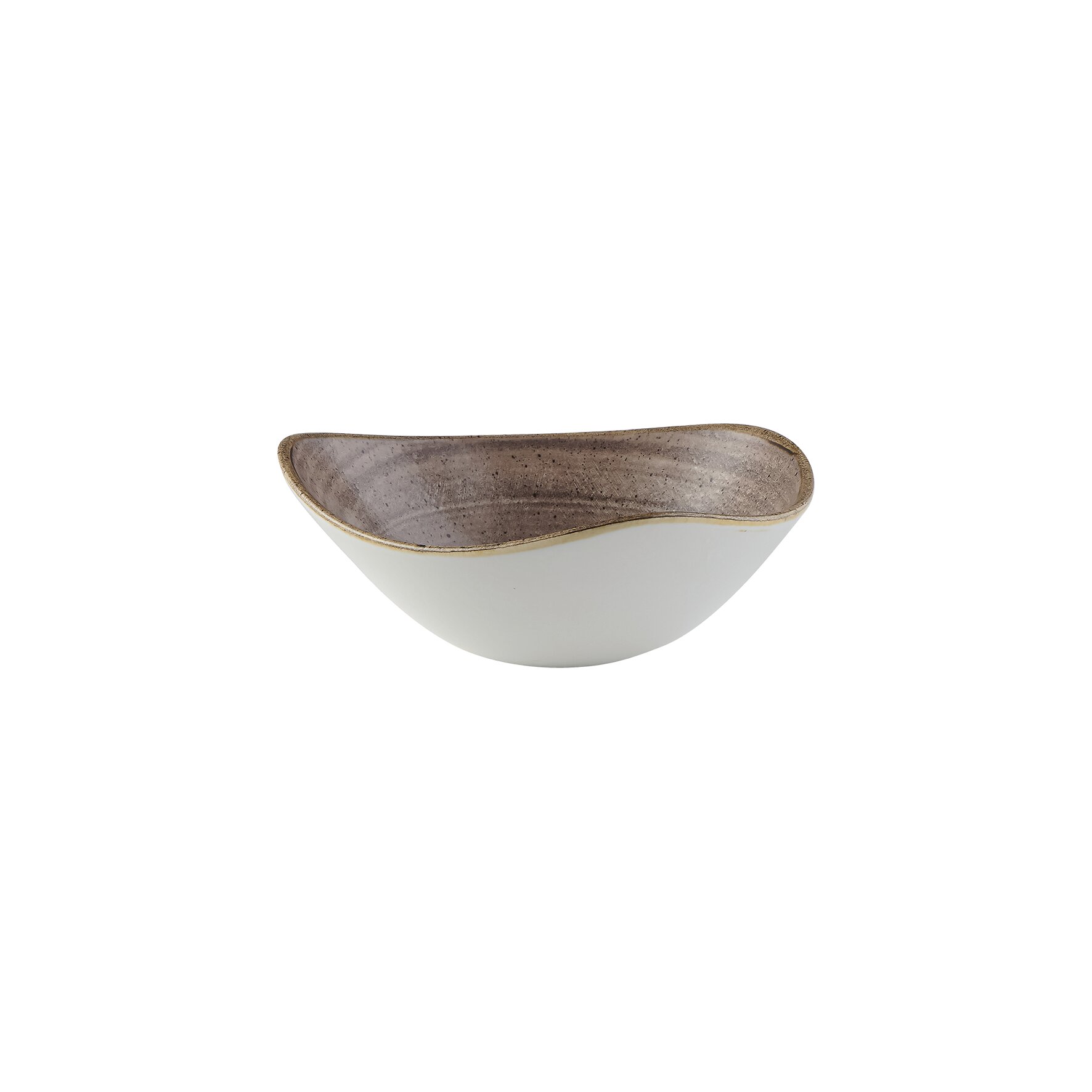 Stonecast Raw, Bowl Lotus dreieckig 185 mm / 0,37 l Brown