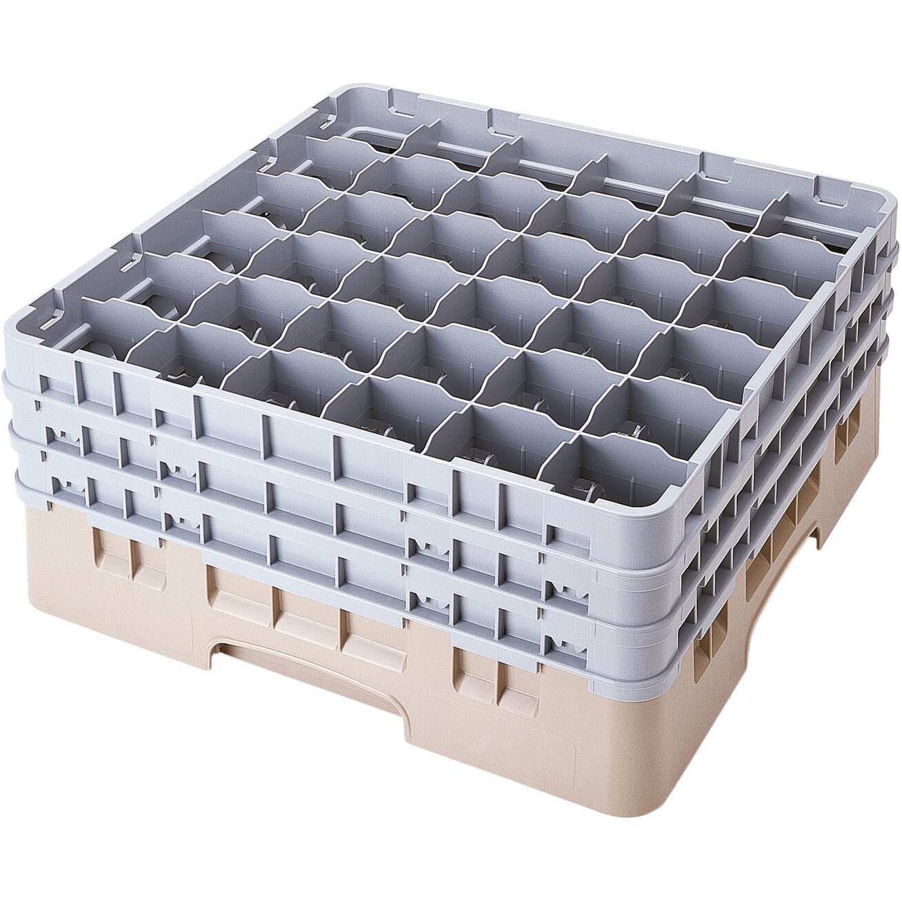 Gläserspülkorb 16 x bis 114 mm Glashöhe 500 x 500 x 143 mm beige