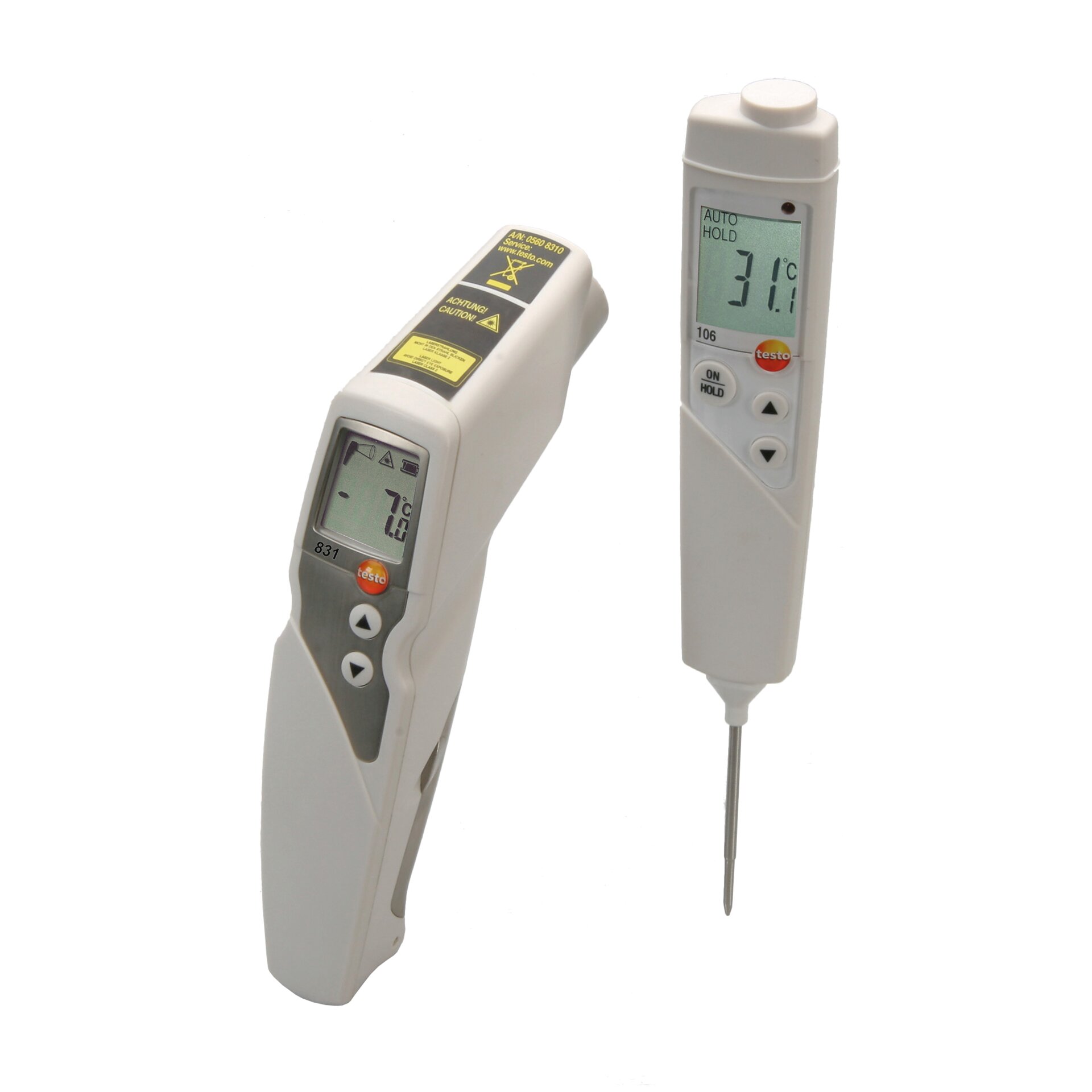 831 & 106 Infrarot-Temperaturmessgerät / Einstech-Lebensmittel-Thermometer