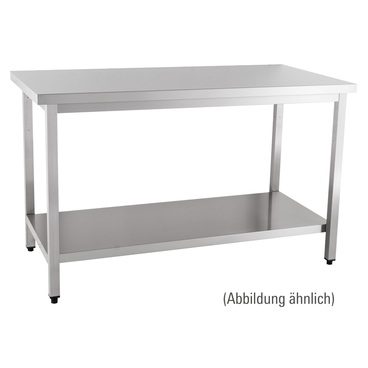 Arbeitstisch fertig montiert mit Boden ohne Aufkantung 1600 x 600 x 850 mm