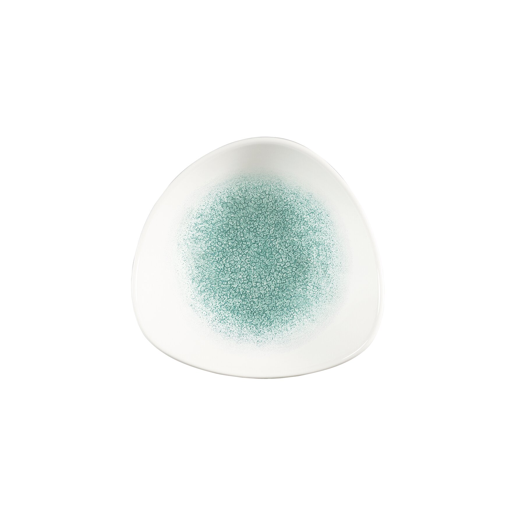 Studio Prints Raku, Bowl Lotus dreieckig ø 185 mm / 0,37 l Jade Green