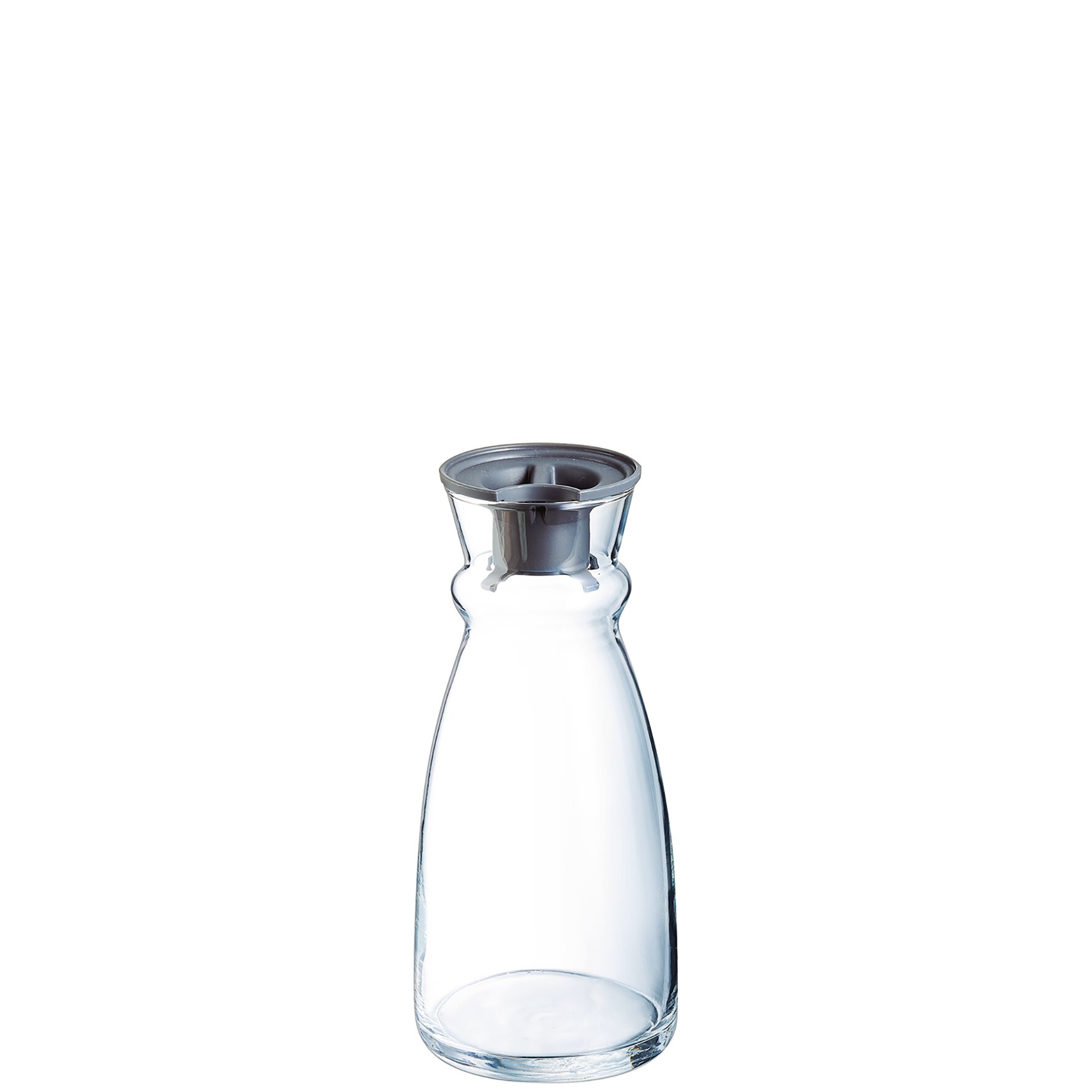 Fluid, Karaffe mit schwarzem Kunststoffdeckel ø 97 mm / 0,75 l