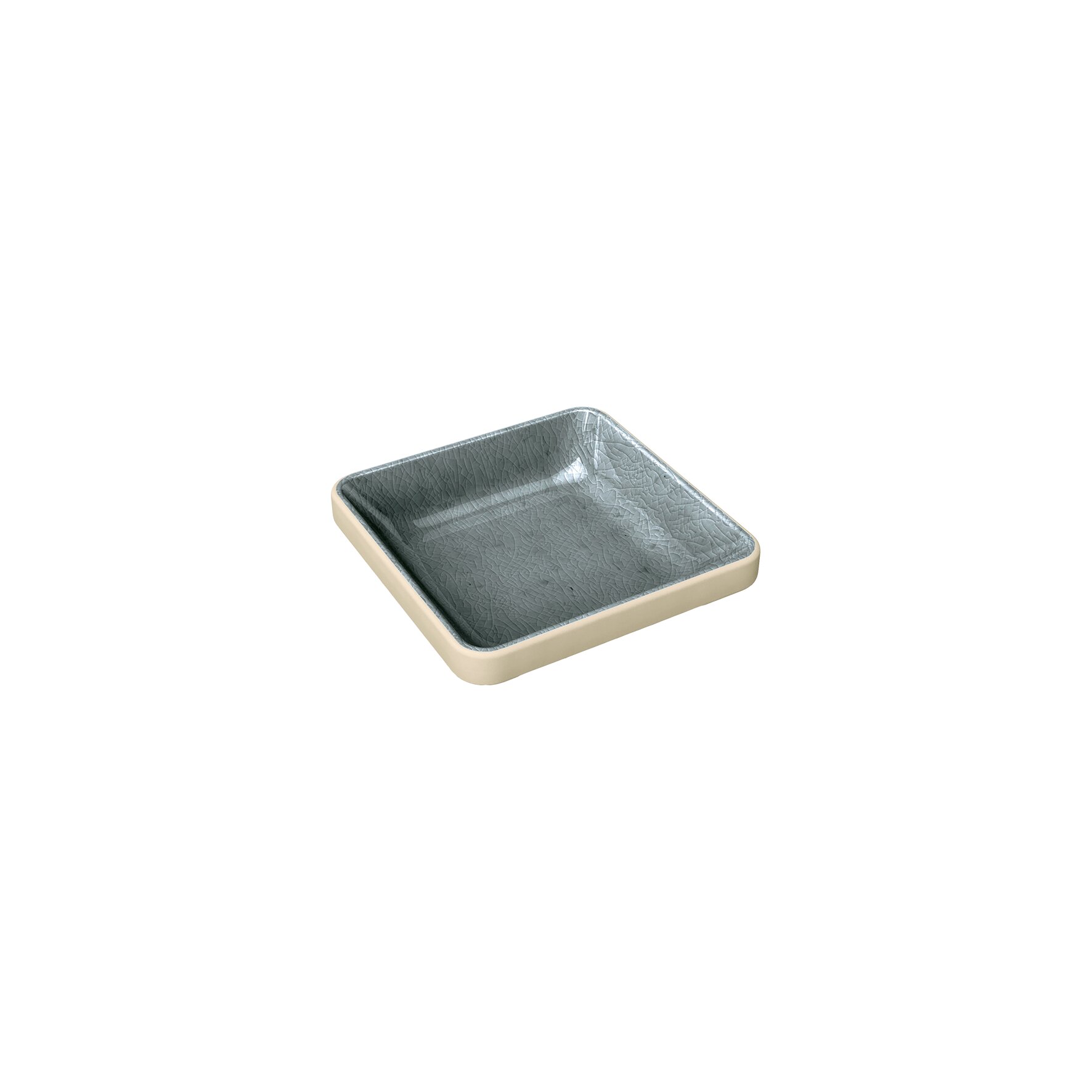 Nara, Schale flach eckig 90 x 90 mm / 0,08 l grau