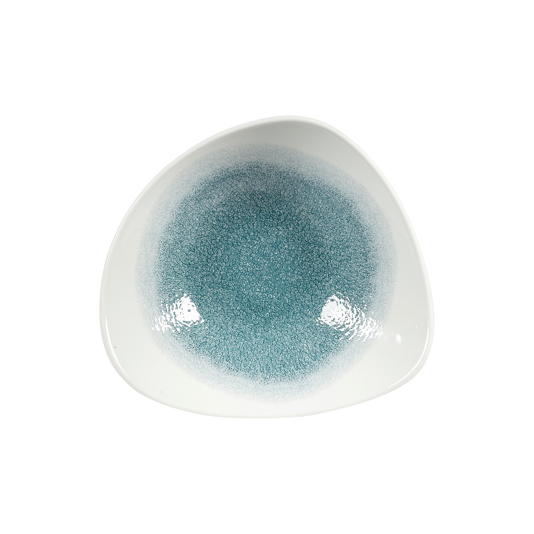 Studio Prints Raku, Bowl Lotus dreieckig ø 235 mm / 0,60 l Jade Green