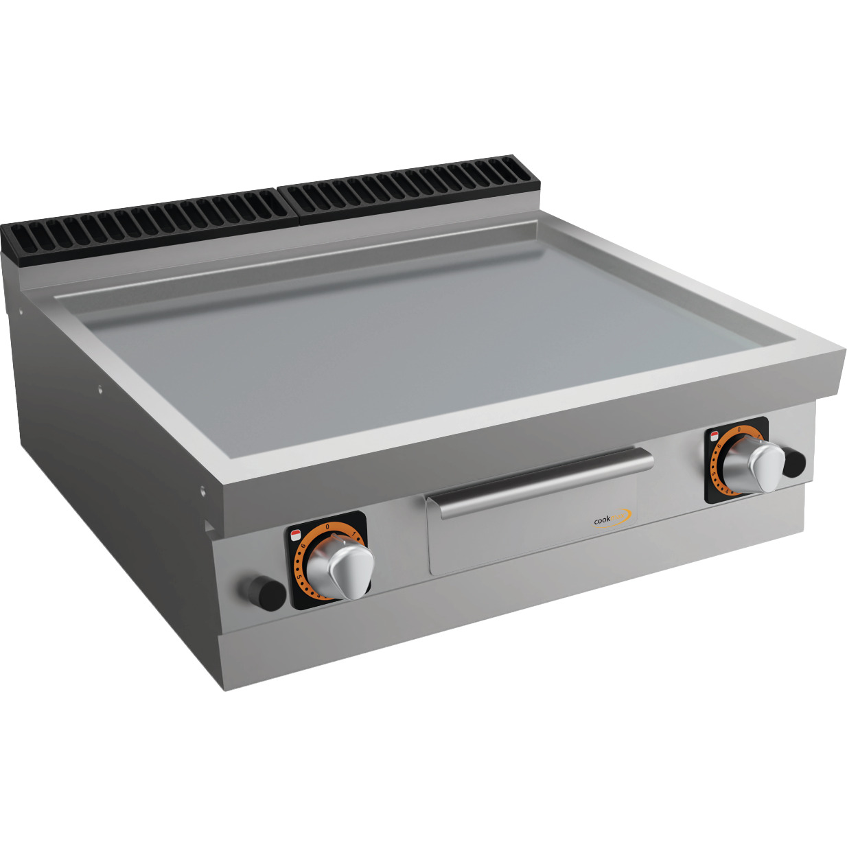 Gas-Grillplatte, glatt, 2 Heizzonen