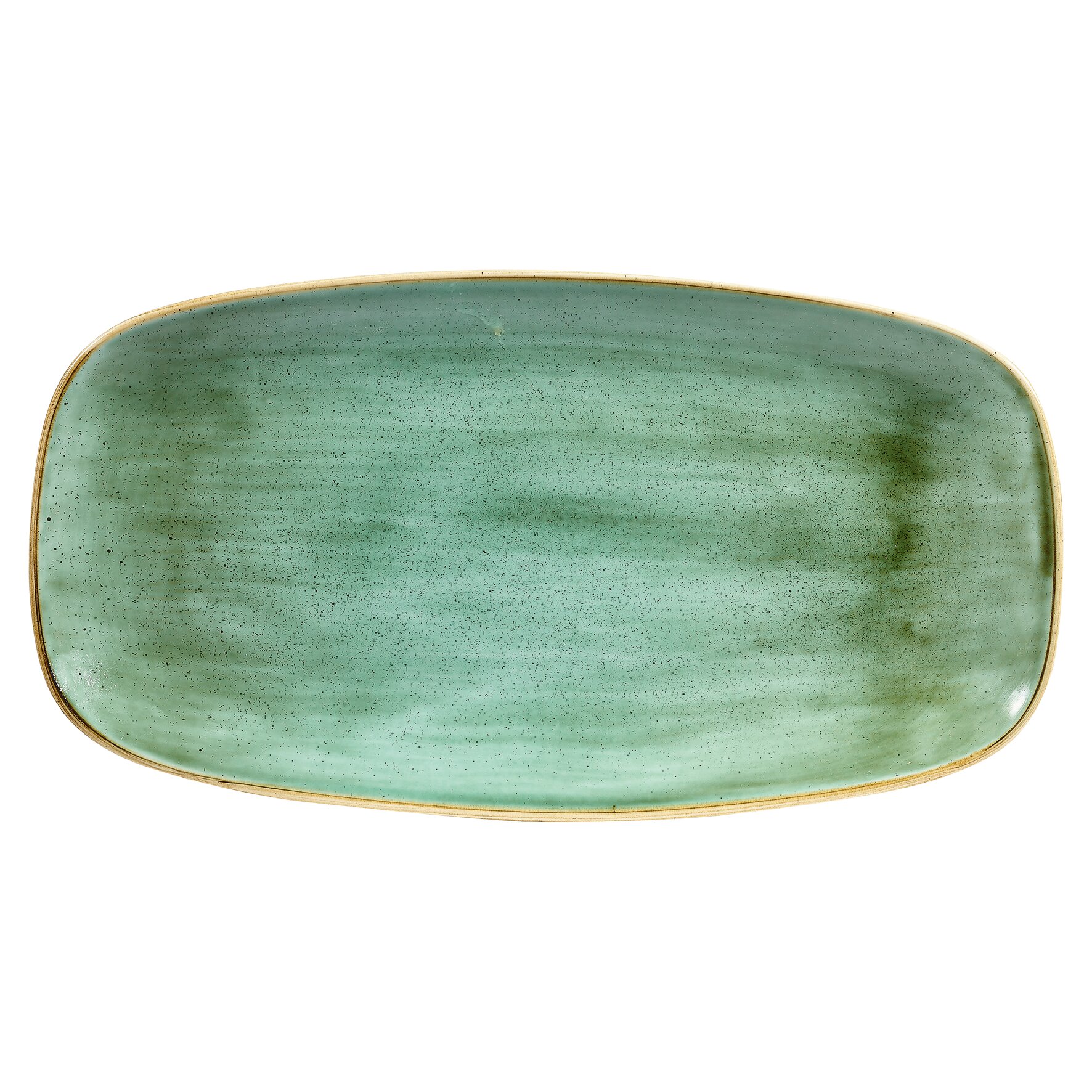 Stonecast, Teller Chefs rechteckig 355 x 189 mm Samphire Green