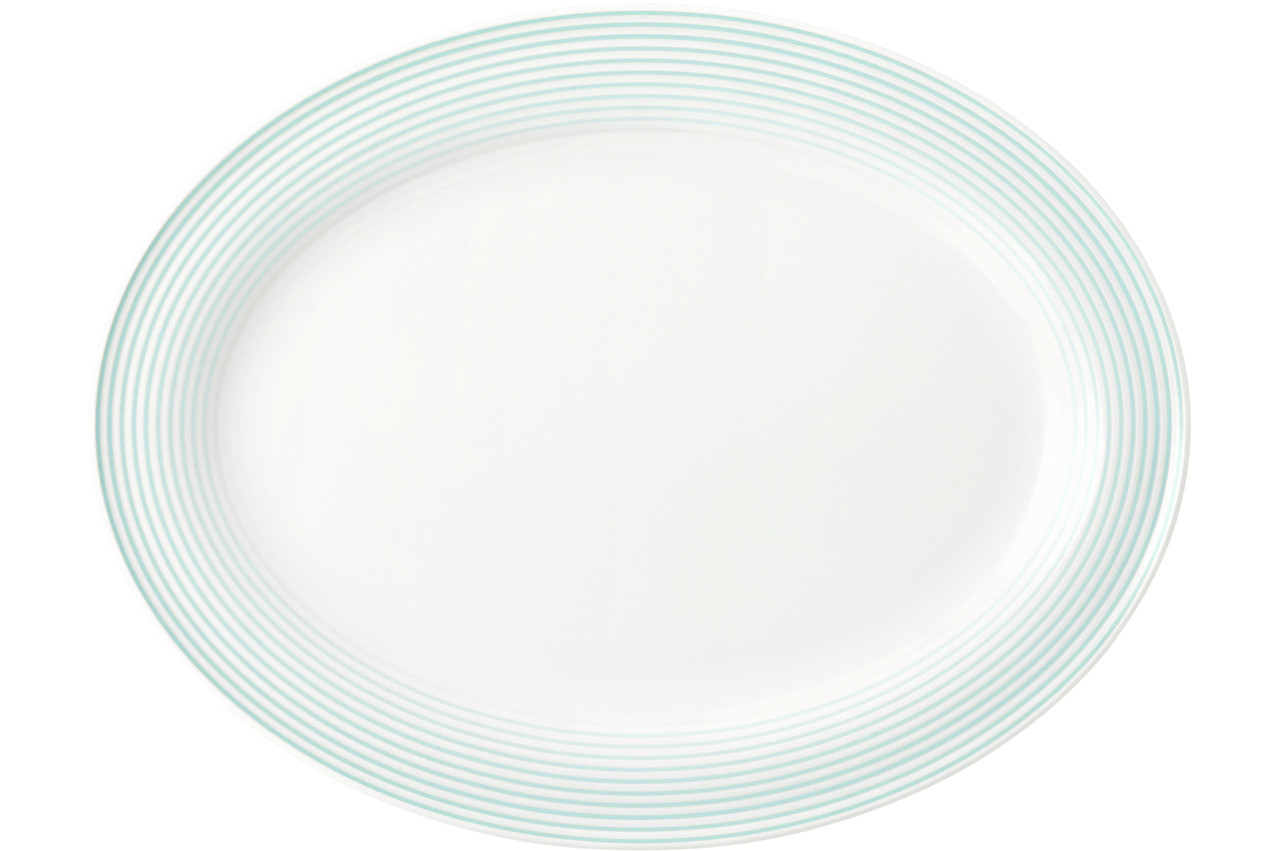 Blues, Platte oval 311 x 239 x 22 mm arktisblau